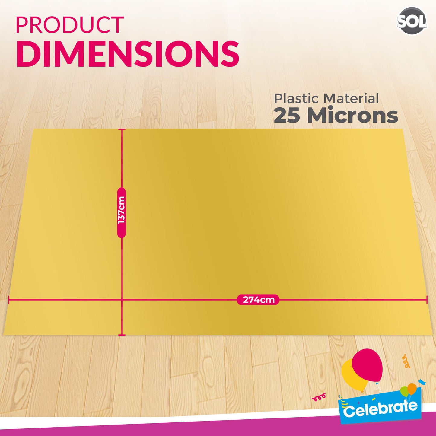 Plastic Table Cloth Covers Rectangular | Party Tableware | 2 Pack