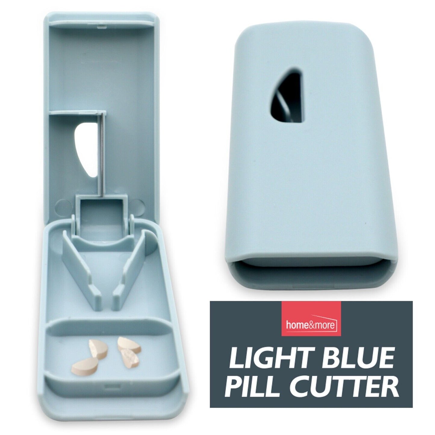 Pill Cutter Splitter Storage Compartment Box Small Pills