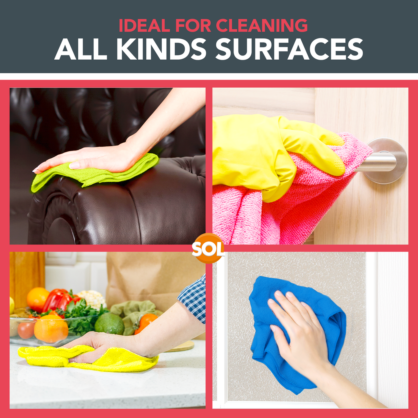 Microfibre Cleaning Cloths | Car Drying & Polishing Towel | 20 Pack