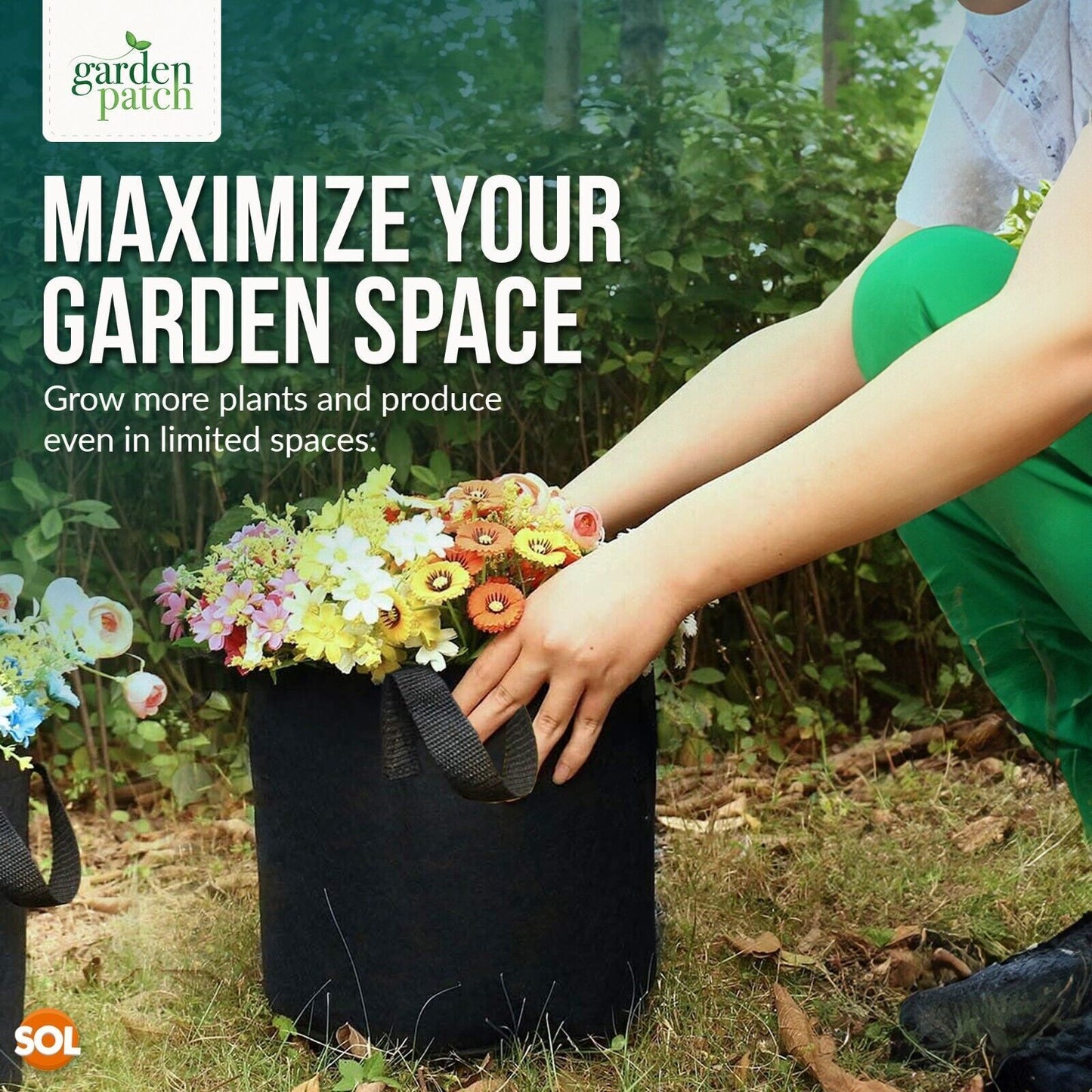 Fabric Grow Bag | Breathable 17L Potato Vegetable Planter