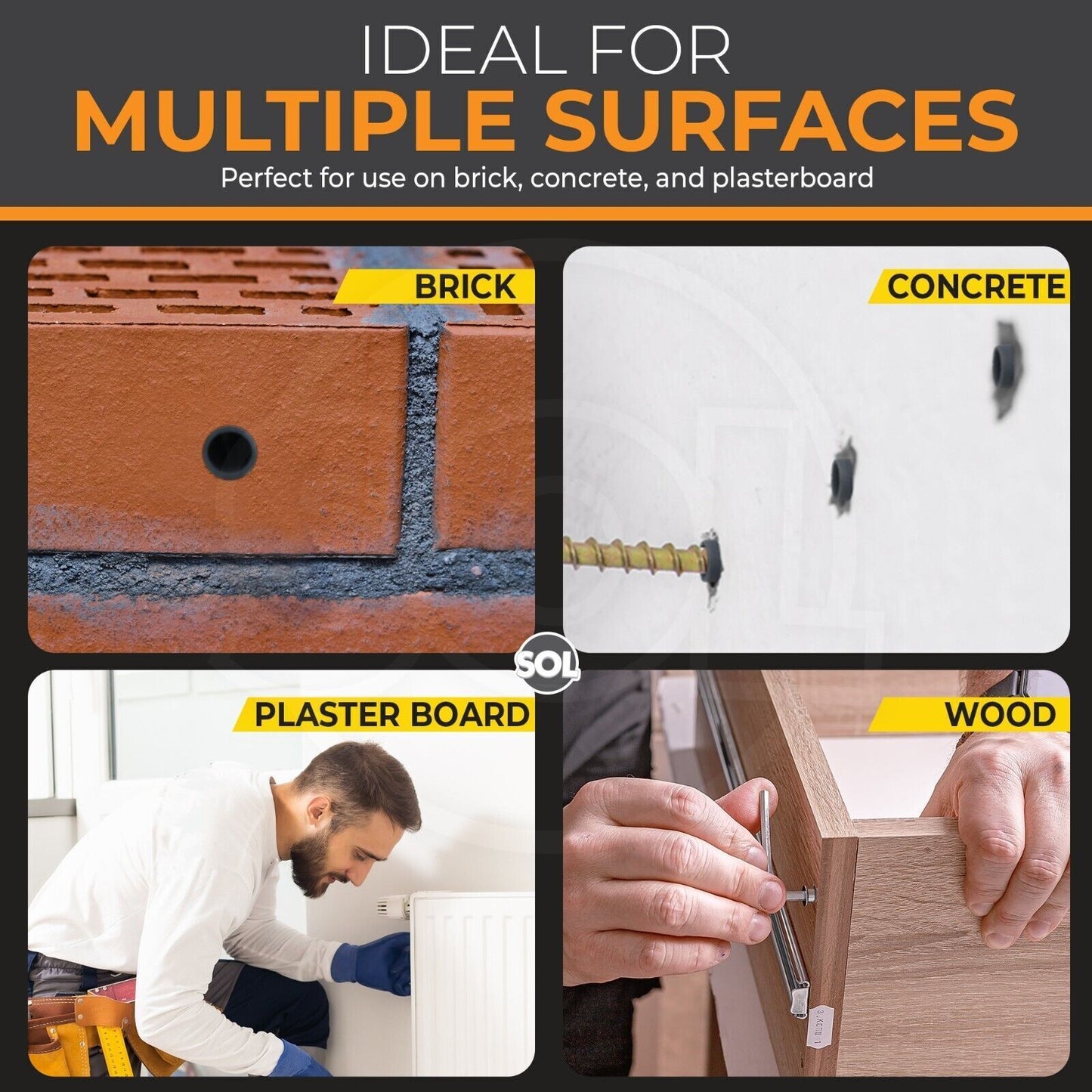 Wall Plugs Plasterboard Assorted Rawl Heavy Duty | 100 Pack