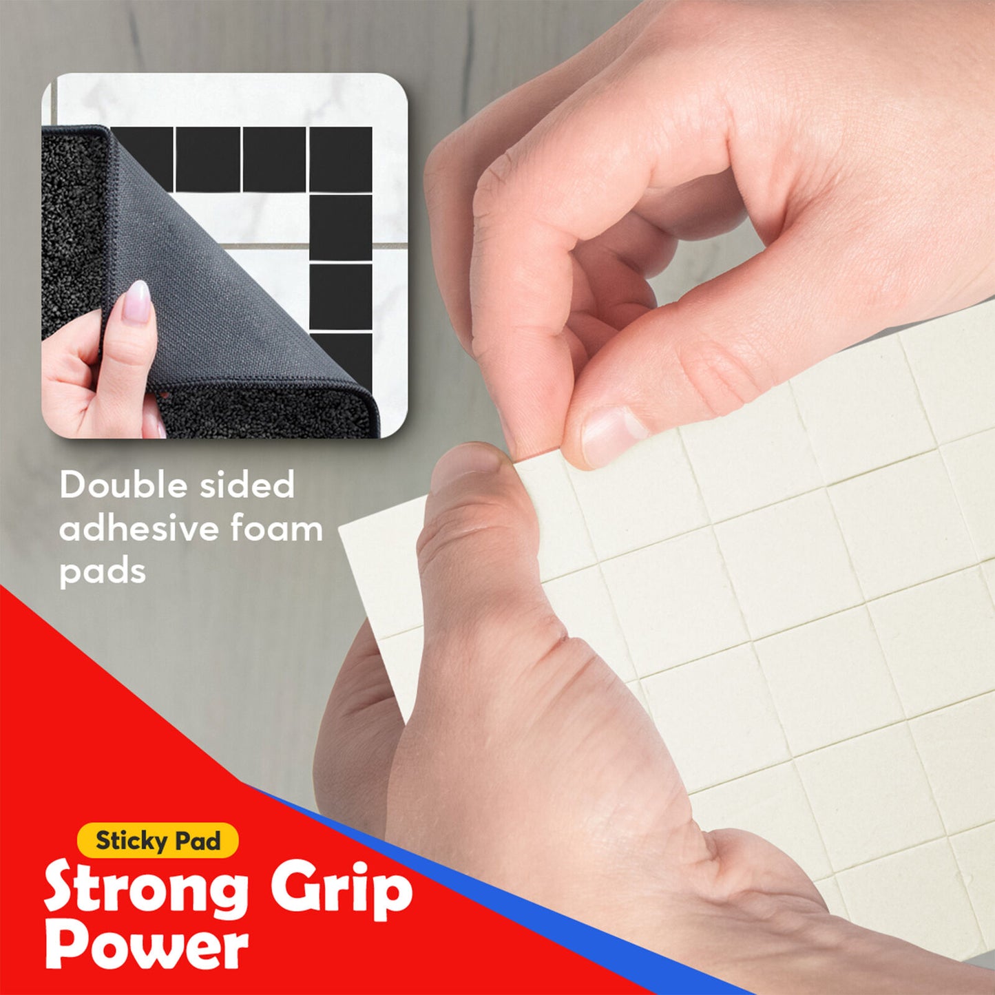 80-320 Exterior Sticky Pads | Strong Double Sided Self Adhesive Outdoor Mounting