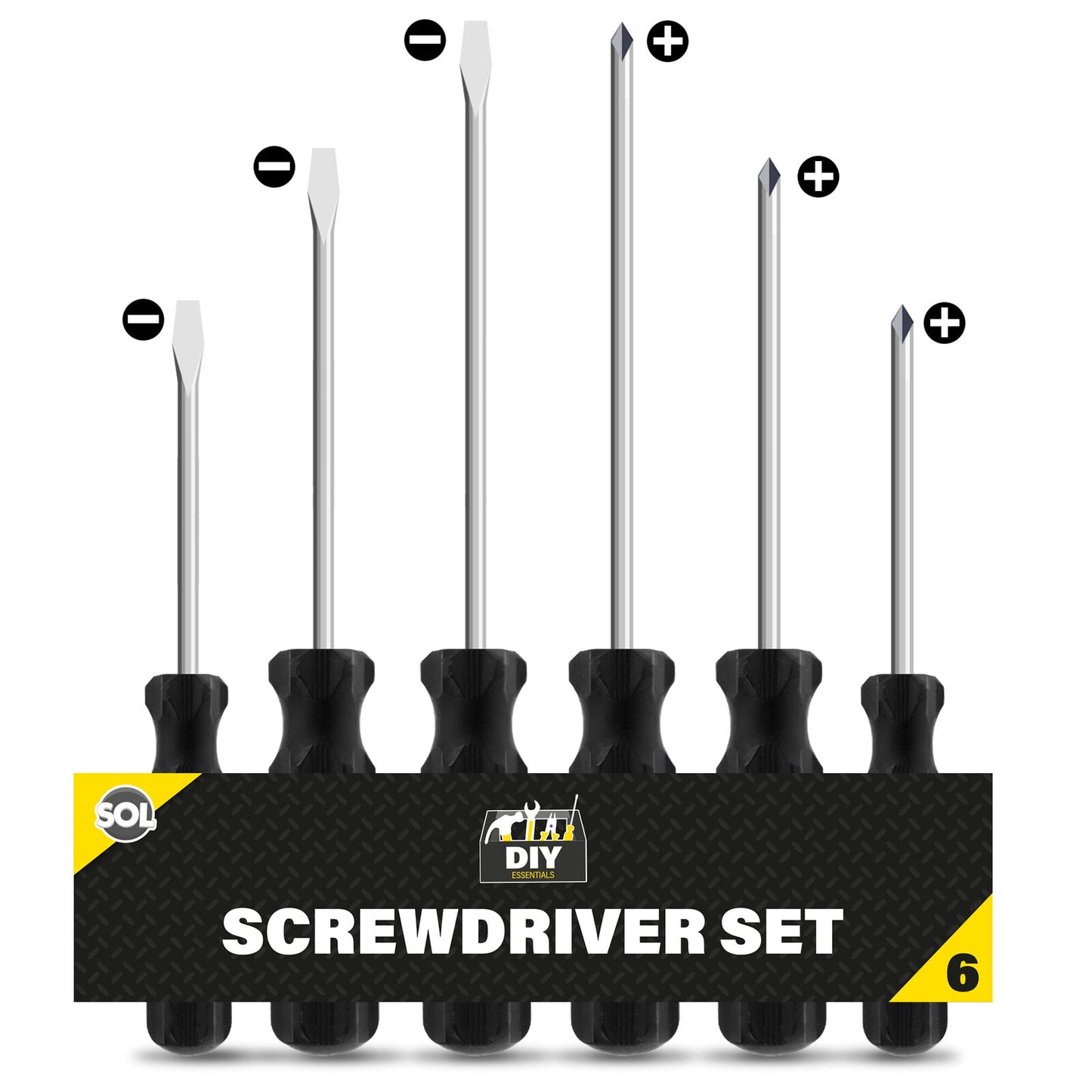Screwdriver Set | Phillips & Flathead Precision | 6 Pack
