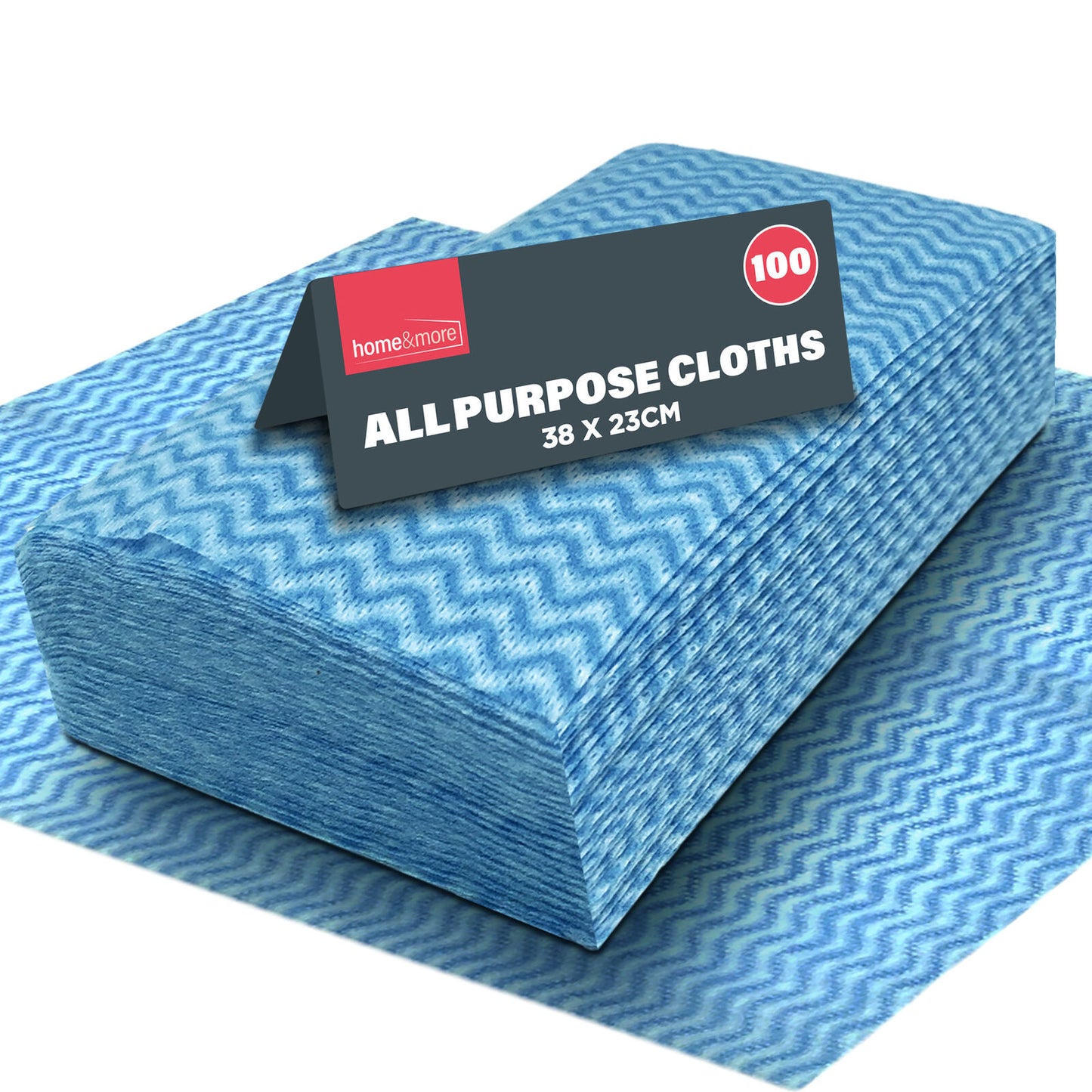 100 All Purpose Cleaning Cloths Blue Home Kitchen Hygienic Quality Wipes J Type