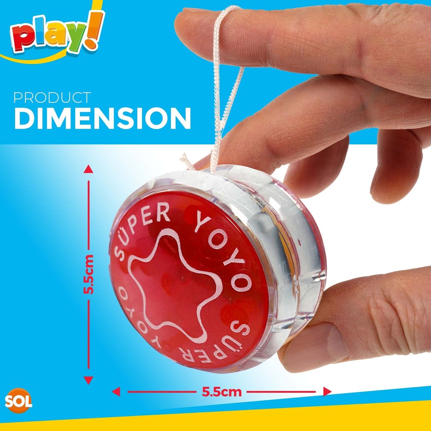 Professional YoYo Light Up Kids Toy Pro Stunt Trick Flashing Clutch Yo Yo | 6 Pack