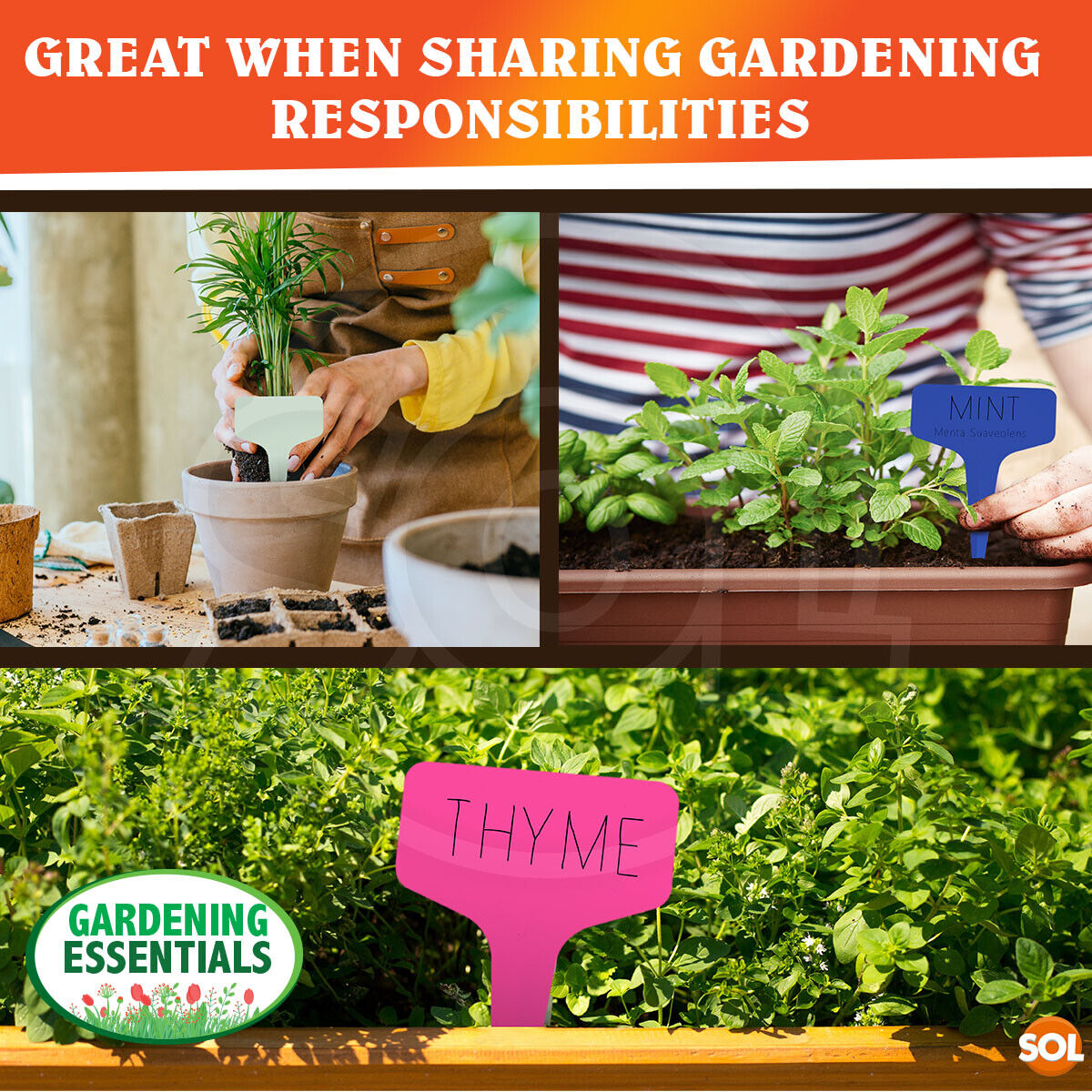 100-300pk Plastic Plant Labels T Type Waterproof Garden Markers Herb Name Tags