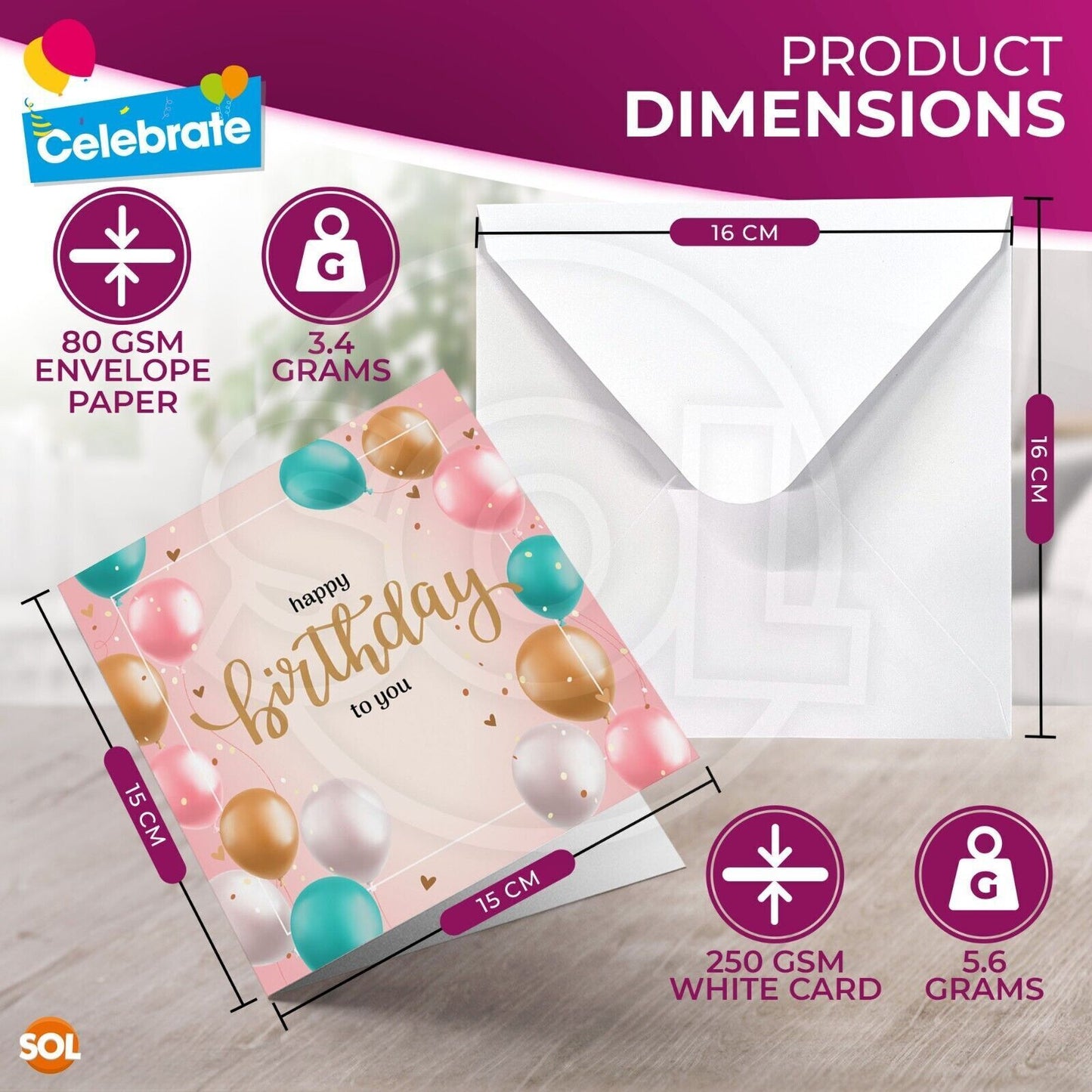 Happy Birthday Cards Mixed Pack | Male & Female Designs with Envelopes | 20 Pack