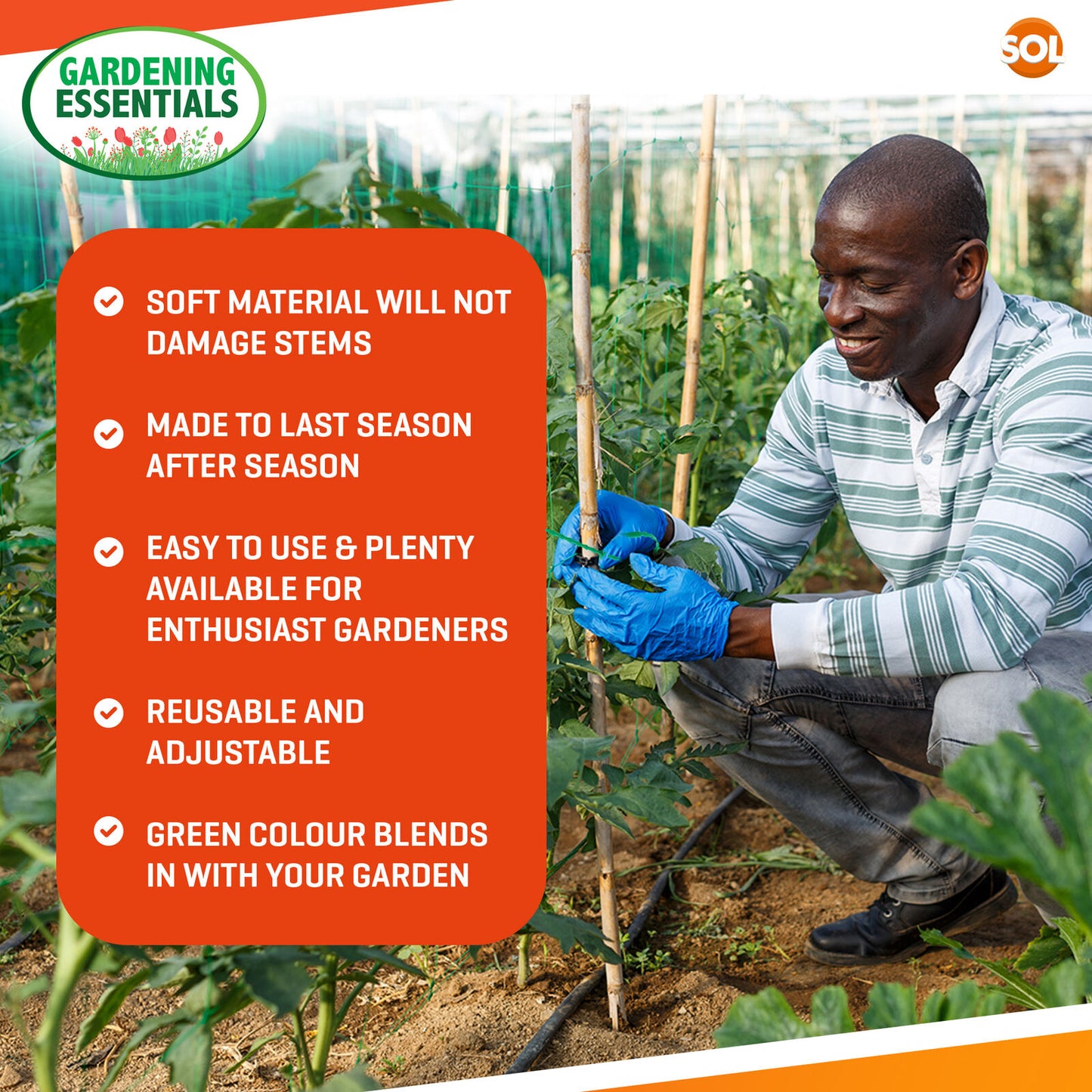 Green Garden Twist Ties | Flexible Plant Wire Support | 200 Pack