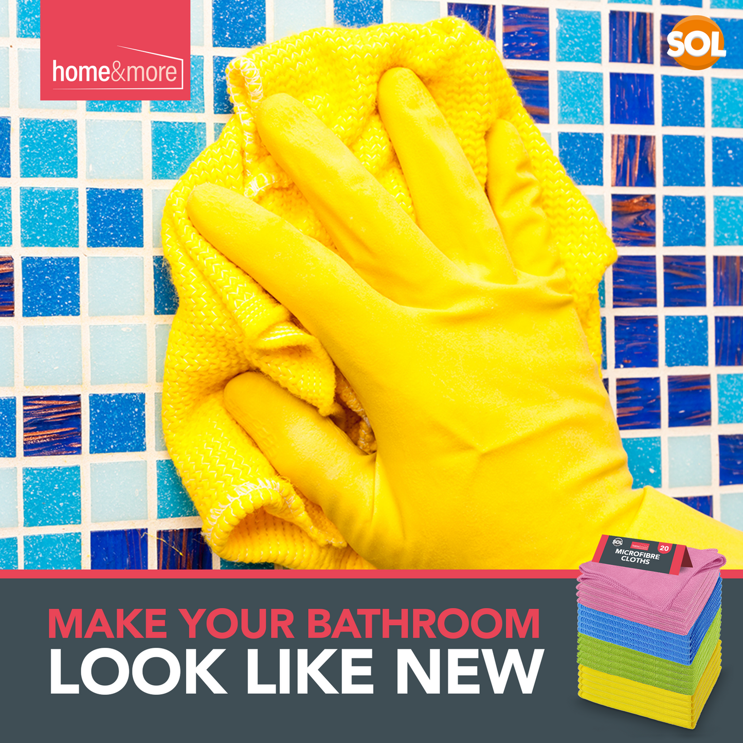 Microfibre Cleaning Cloths | Car Drying & Polishing Towel | 20 Pack