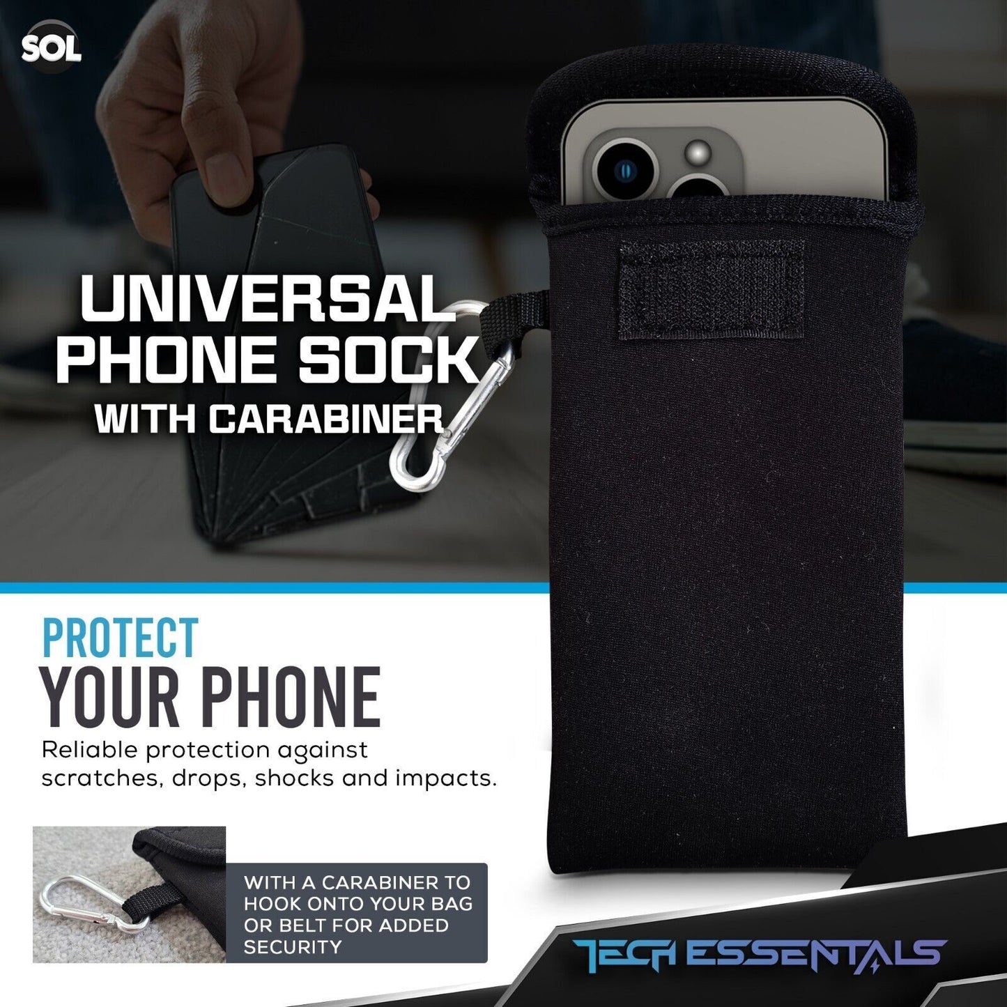 Neoprene Phone Case Sock Cover Pouch | Universal Mobile Up to 6.7 Inch