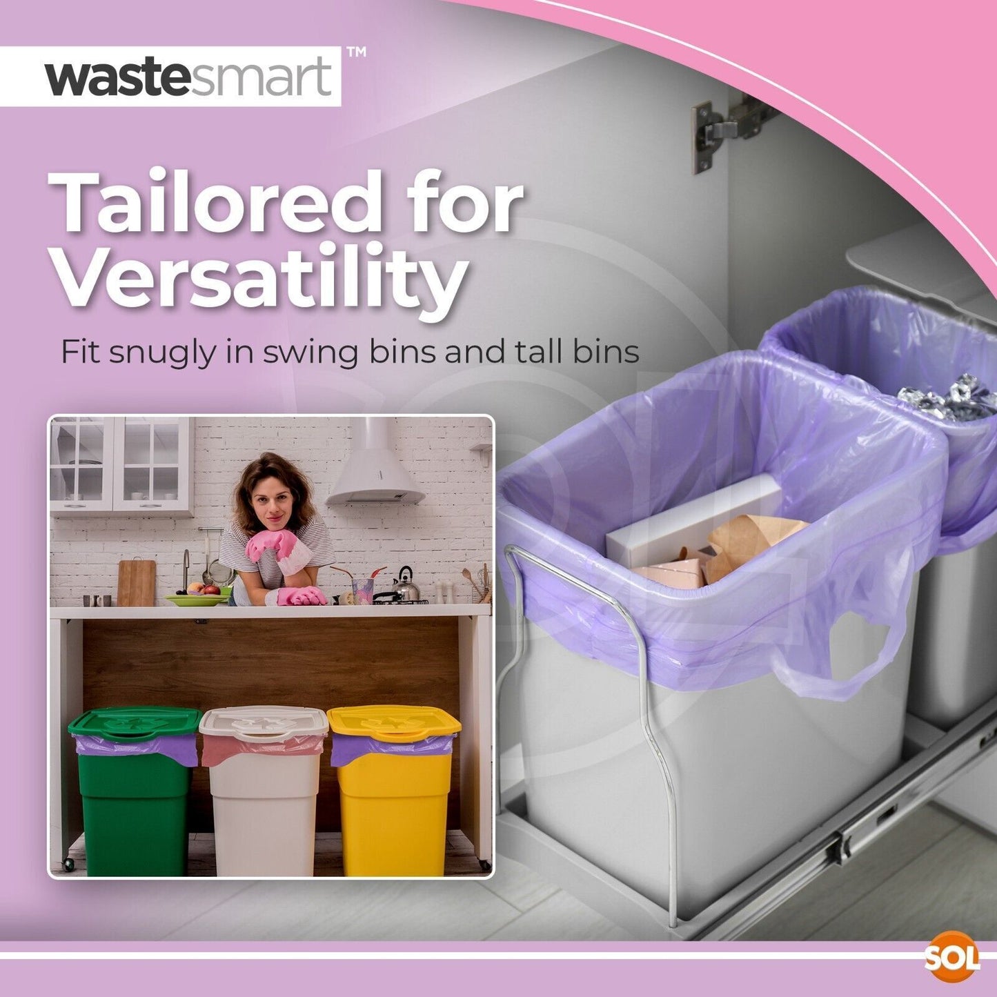 Scented Swing Bin Liners 30L Refuse Tie Bags | 105 Pack