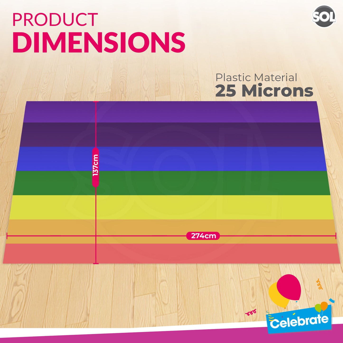 Plastic Table Cloth Covers Rectangular | Party Tableware | 2 Pack