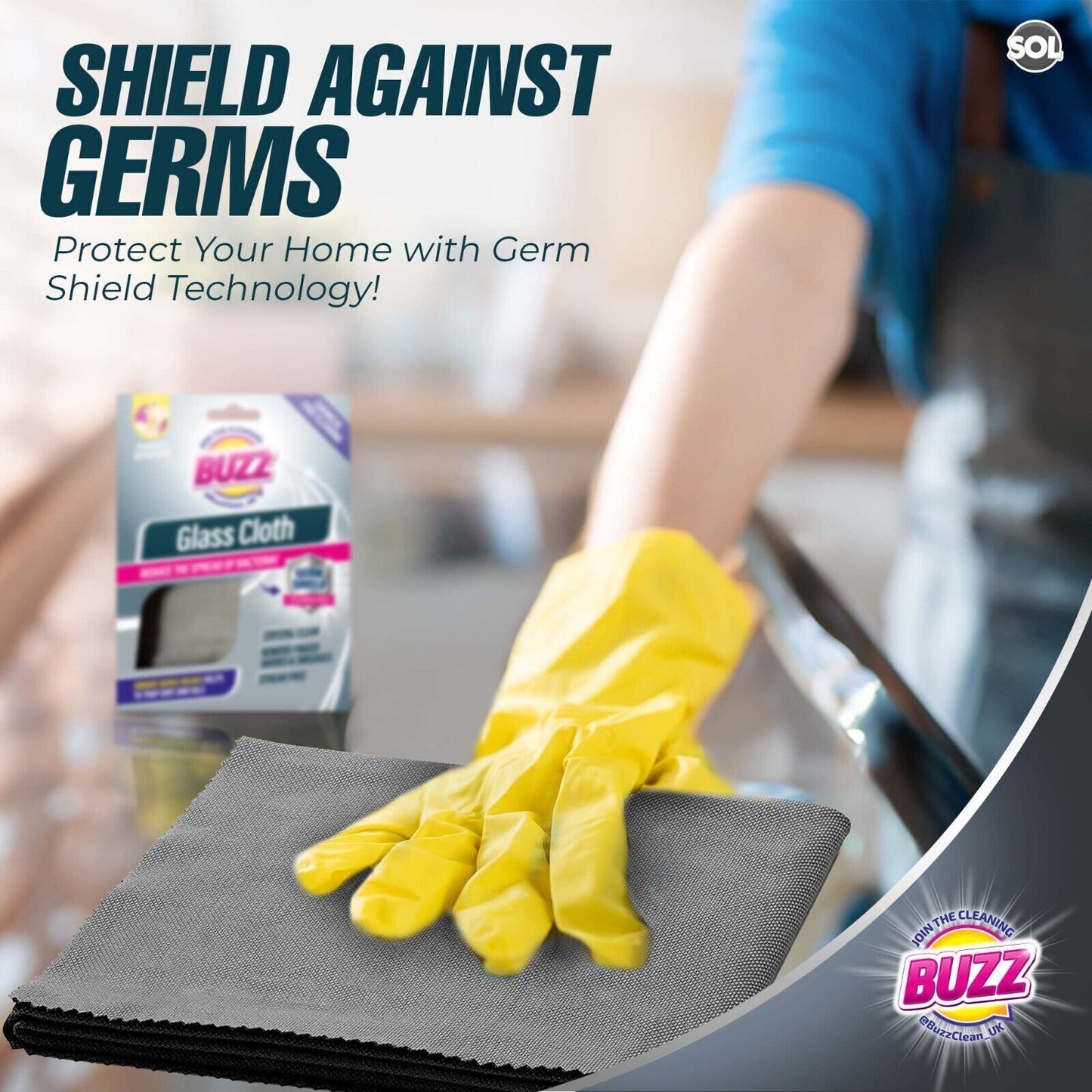 Extra Large Microfibre Glass Cloth 49x39cm | Streak-Free Polish