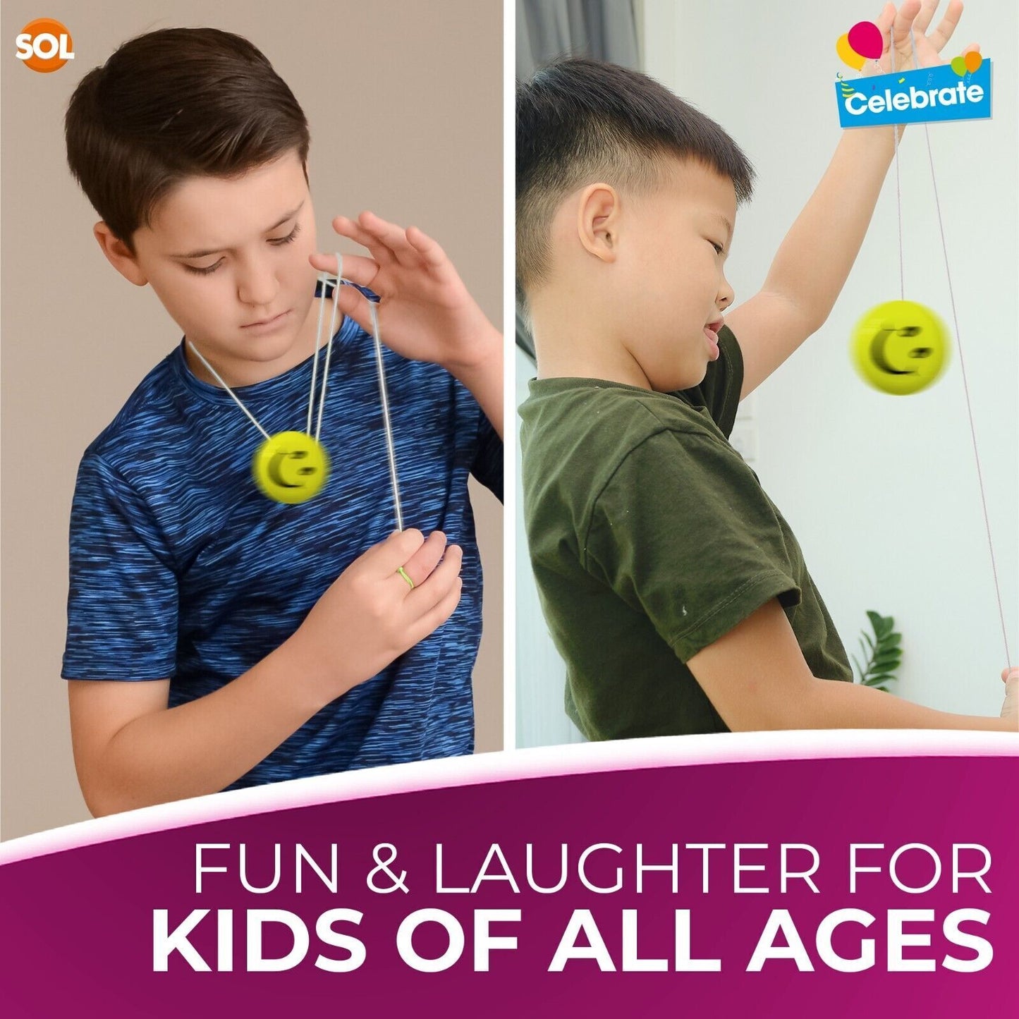 Mini YoYo Kids Toy Stunt Trick | Party Bag Fillers & Loot Fun | 12 Pack