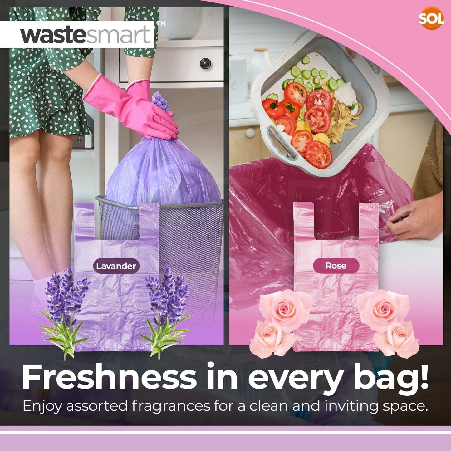 Scented Swing Bin Liners 30L Refuse Tie Bags | 105 Pack