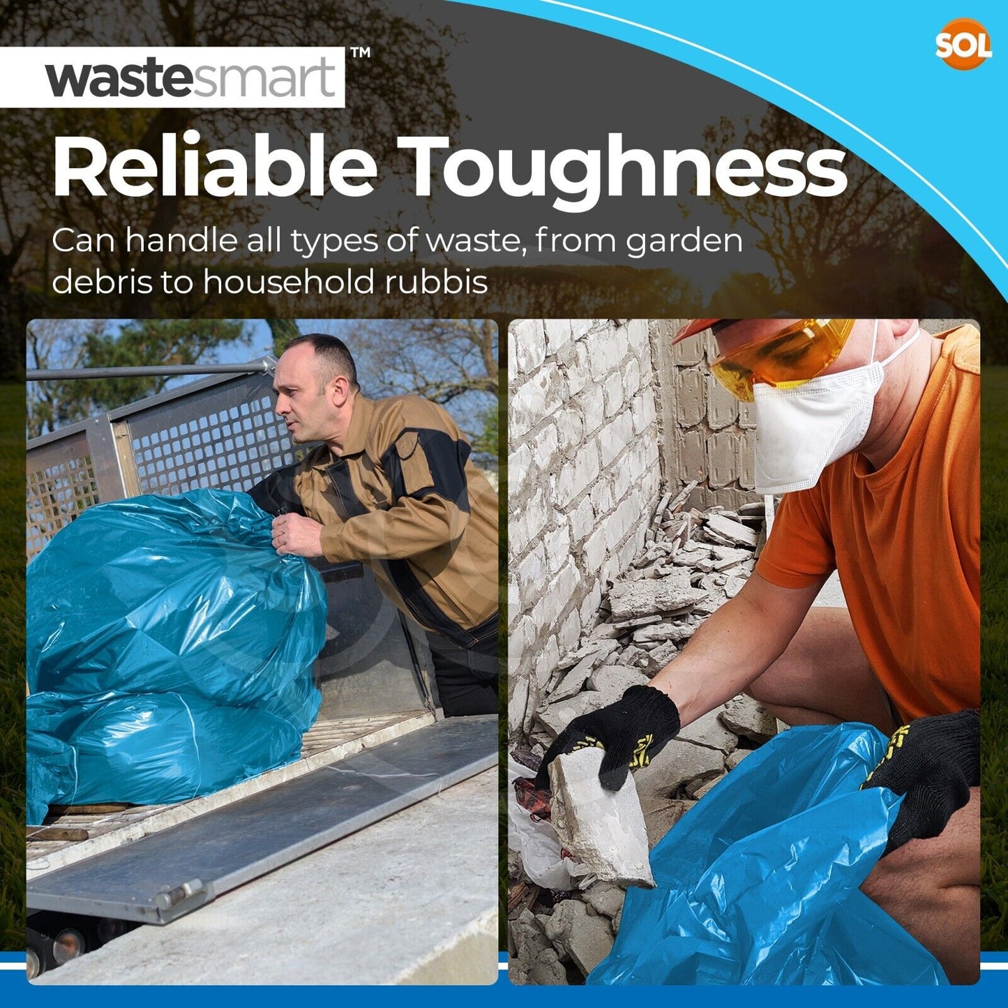 Blue Rubble Sacks Heavy Duty Large | 120 Pack