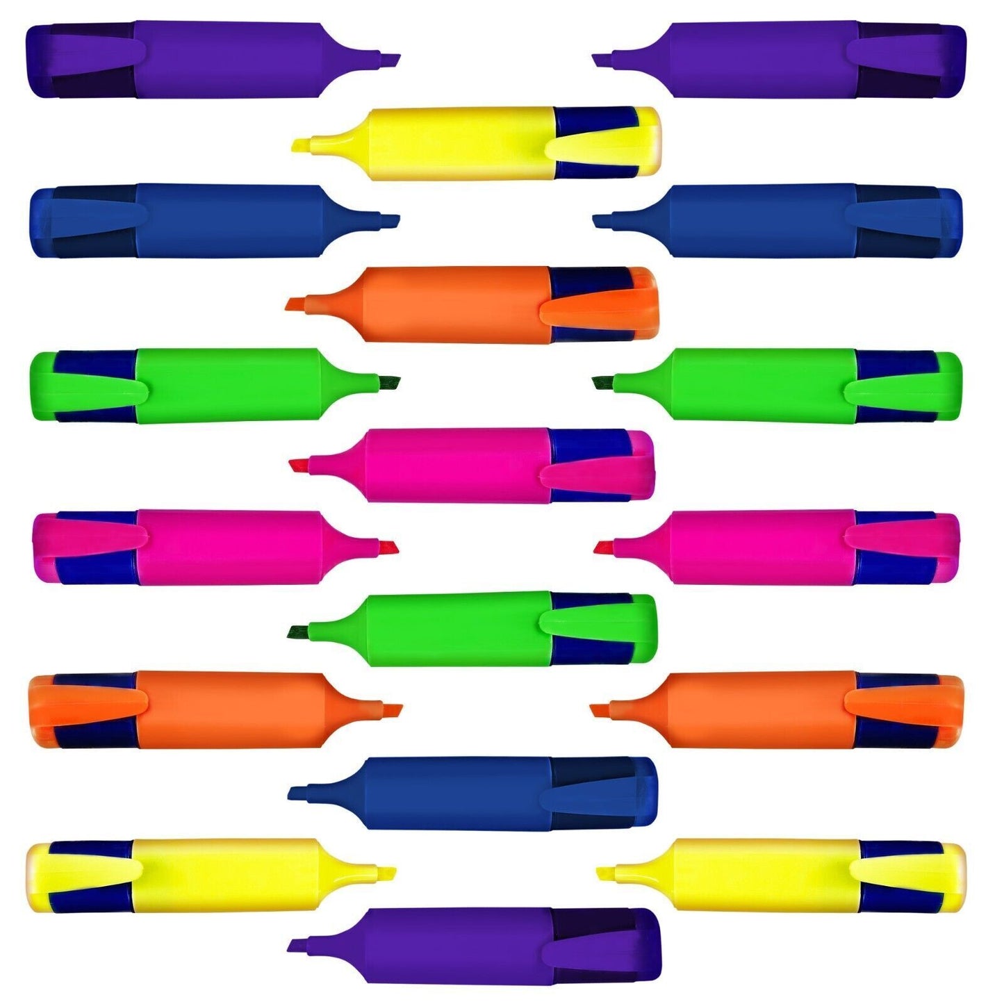 Highlighter Pens Fluorescent Colour Marker School Set | 6 Pack
