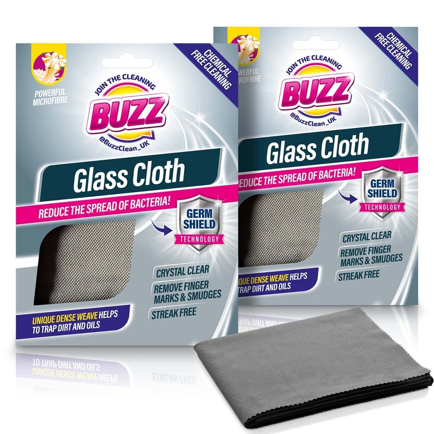 Extra Large Microfibre Glass Cloth 49x39cm | Streak-Free Polish