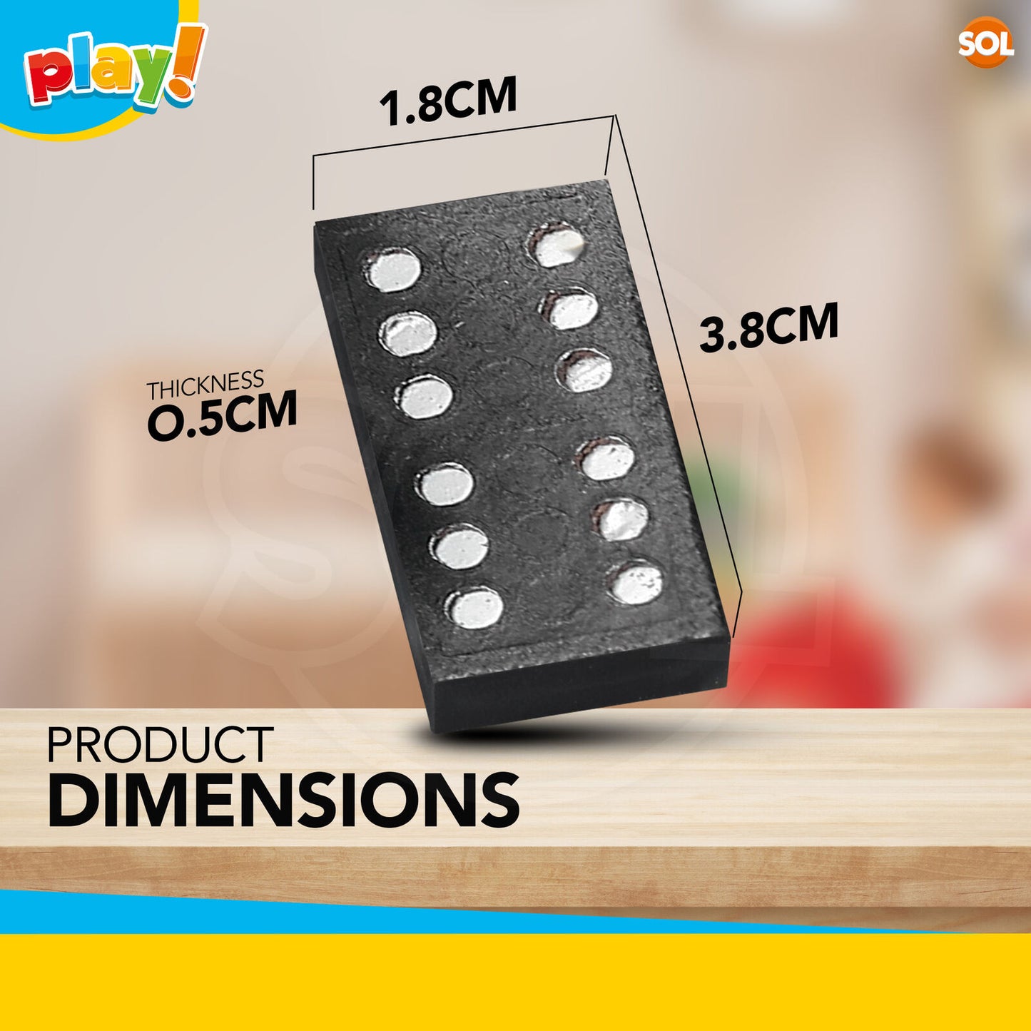 Dominoes Game Set | 28 Piece Travel Toy in Wooden Box