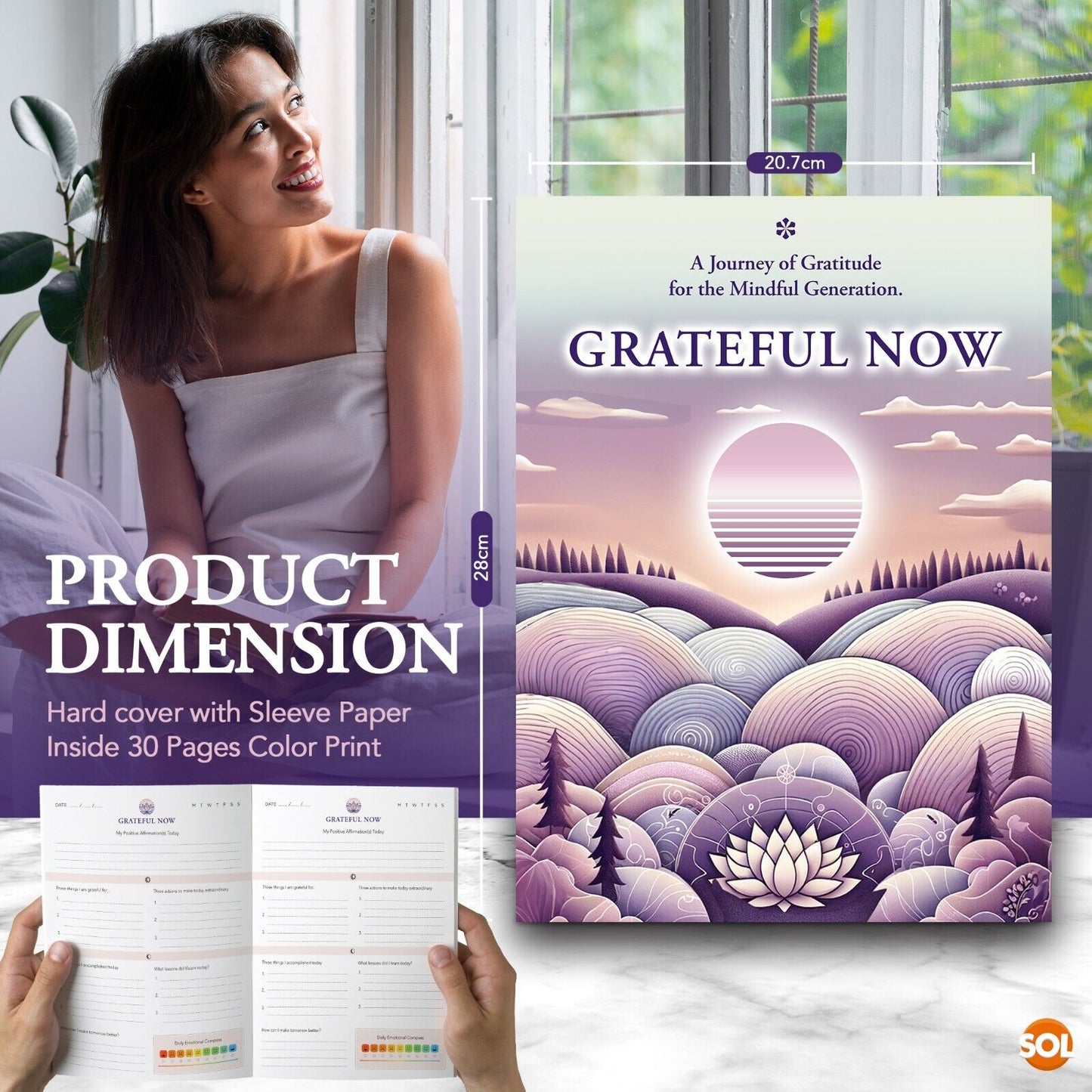 Daily Gratitude Journal A4 60 Day Mindfulness Diary