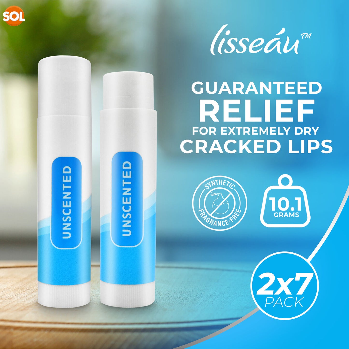 Unscented Lip Balm Set | Moisturising Vitamin E Stick | 7 Pack