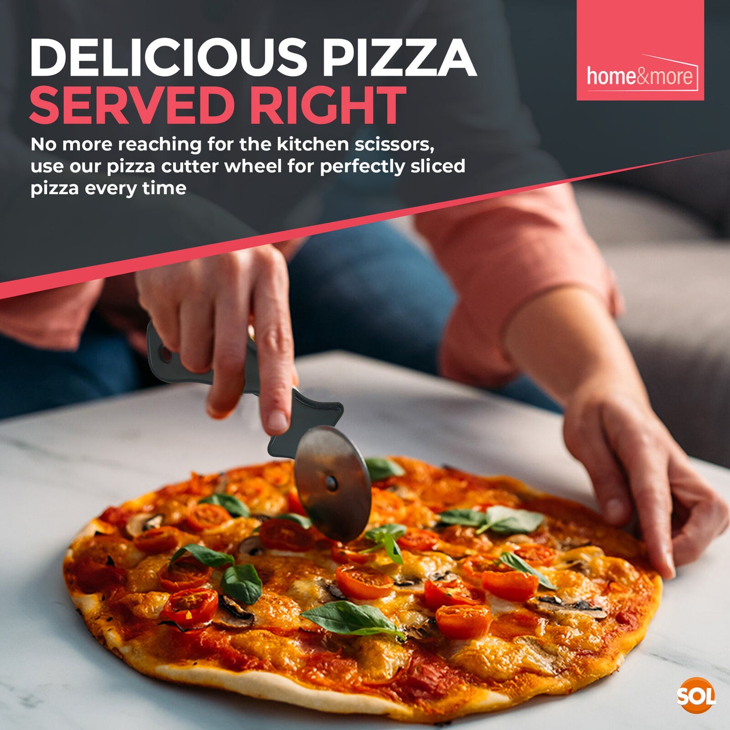 Stainless Steel Pizza Cutter Wheel | Professional Kitchen Slicer