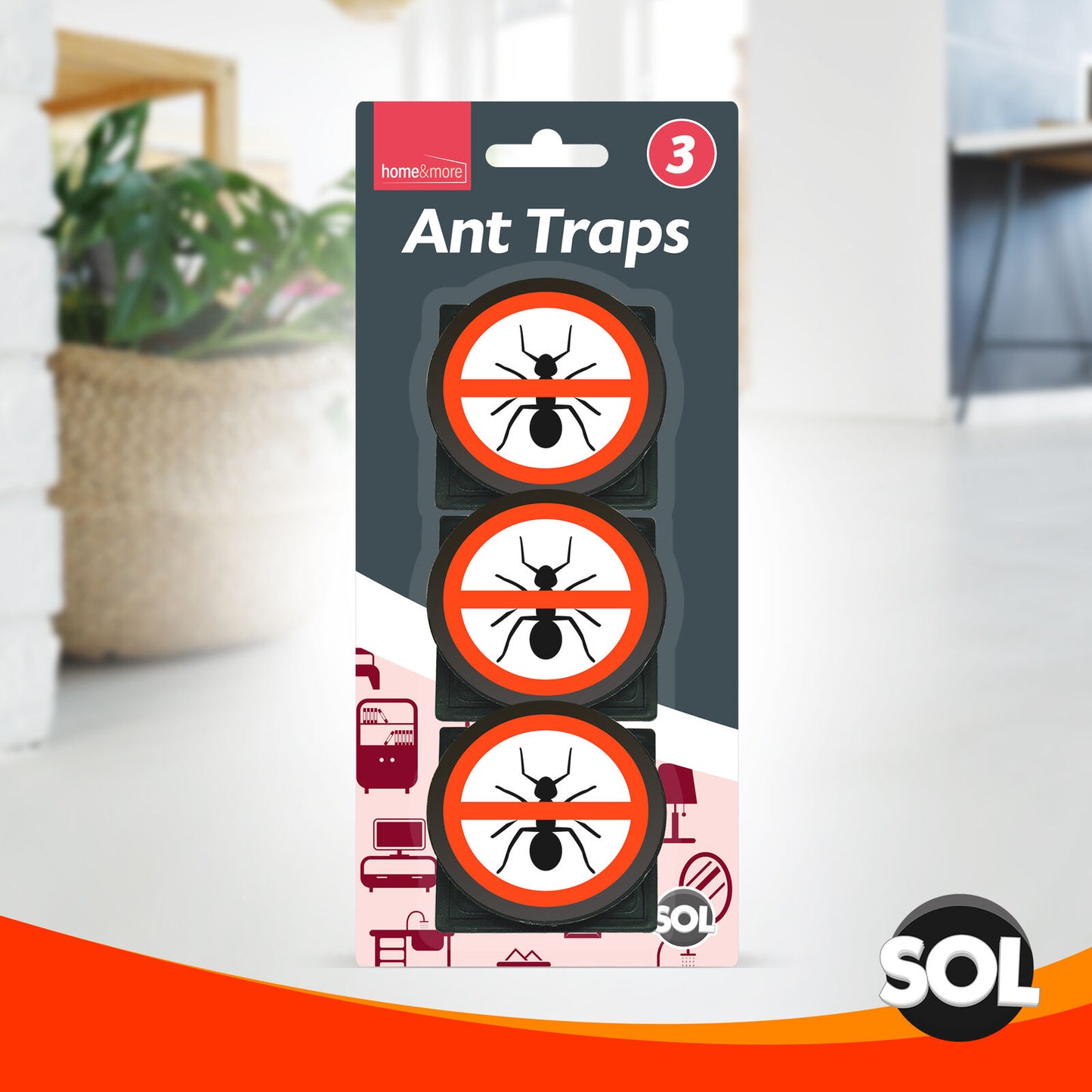3pk-6pk Ant Trap Bait Stop Ants Killer Nest Station Insect Glue Outdoor Indoor