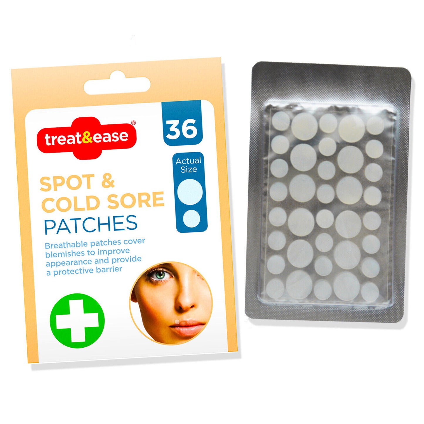 Cold Sore Patches Acne Blemish Hydrocolloid Patch | 36 Pack