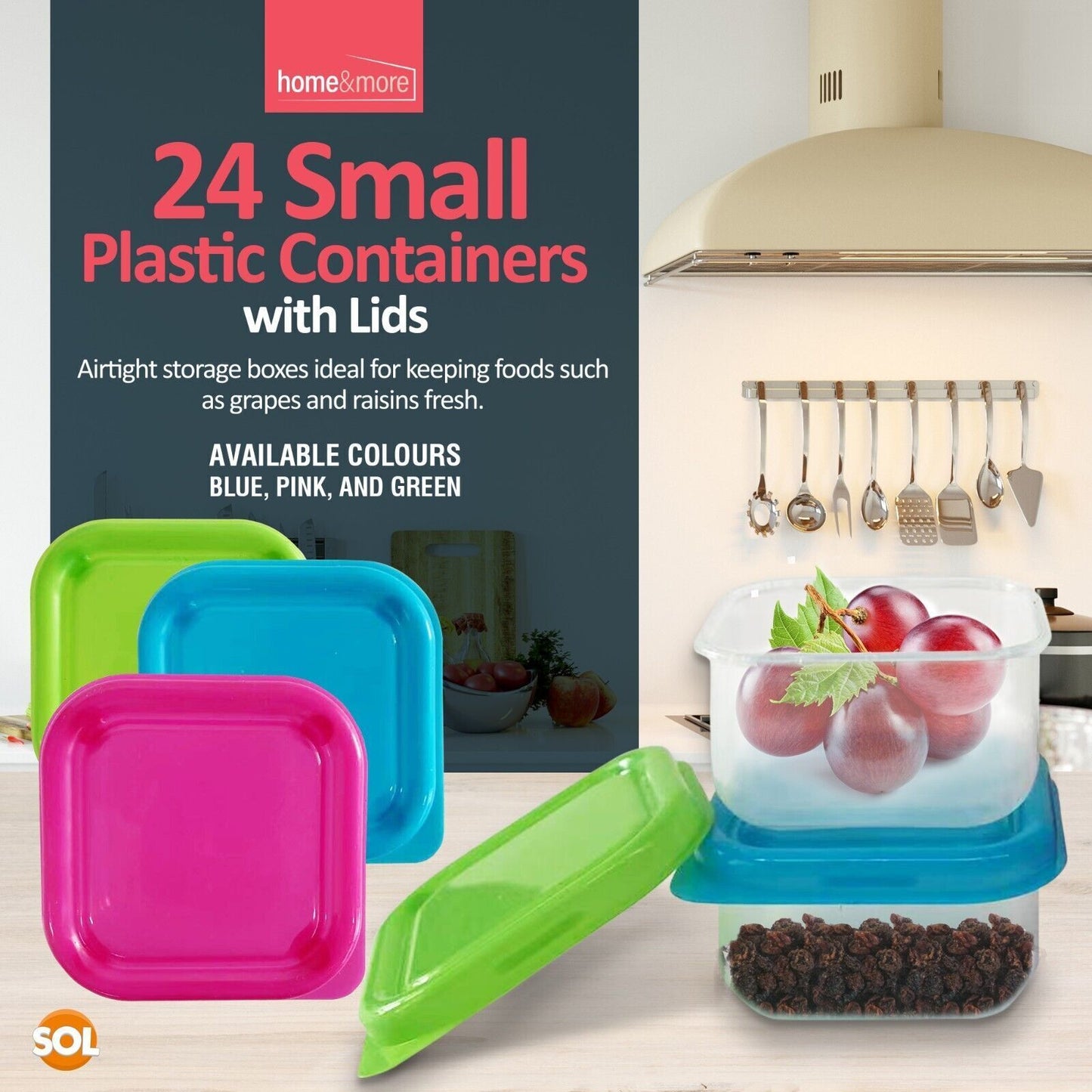 Mini Plastic Storage Containers | Clear Small Boxes | 24 Pack
