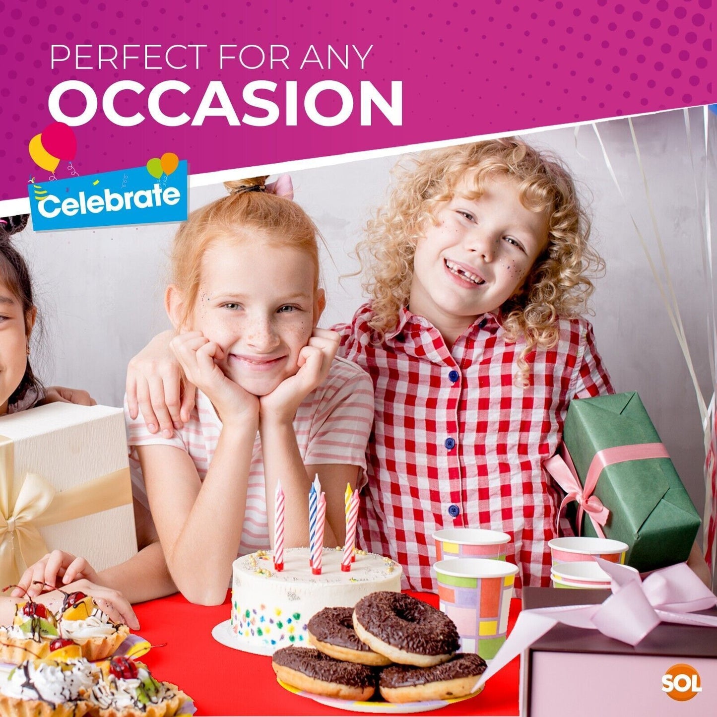 Red Plastic Table Covers | Square Disposable Party Cloth | 3 Pack