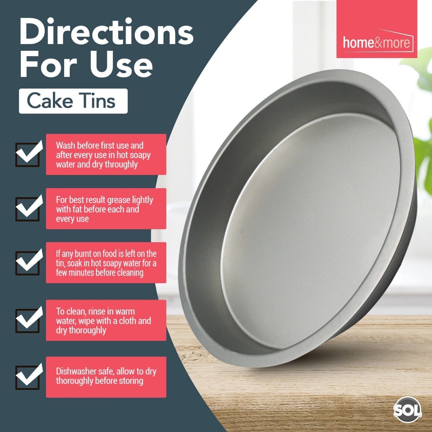 4 Round 8 Inch Cake Tin 20cm | 3.5cm Deep Base Baking Pan Tray Victoria Sandwich