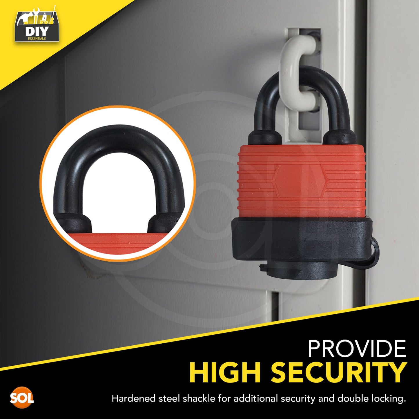 Heavy Duty Weatherproof Padlock 40mm Outdoor Security Iron Lock Shed Safety 3Key