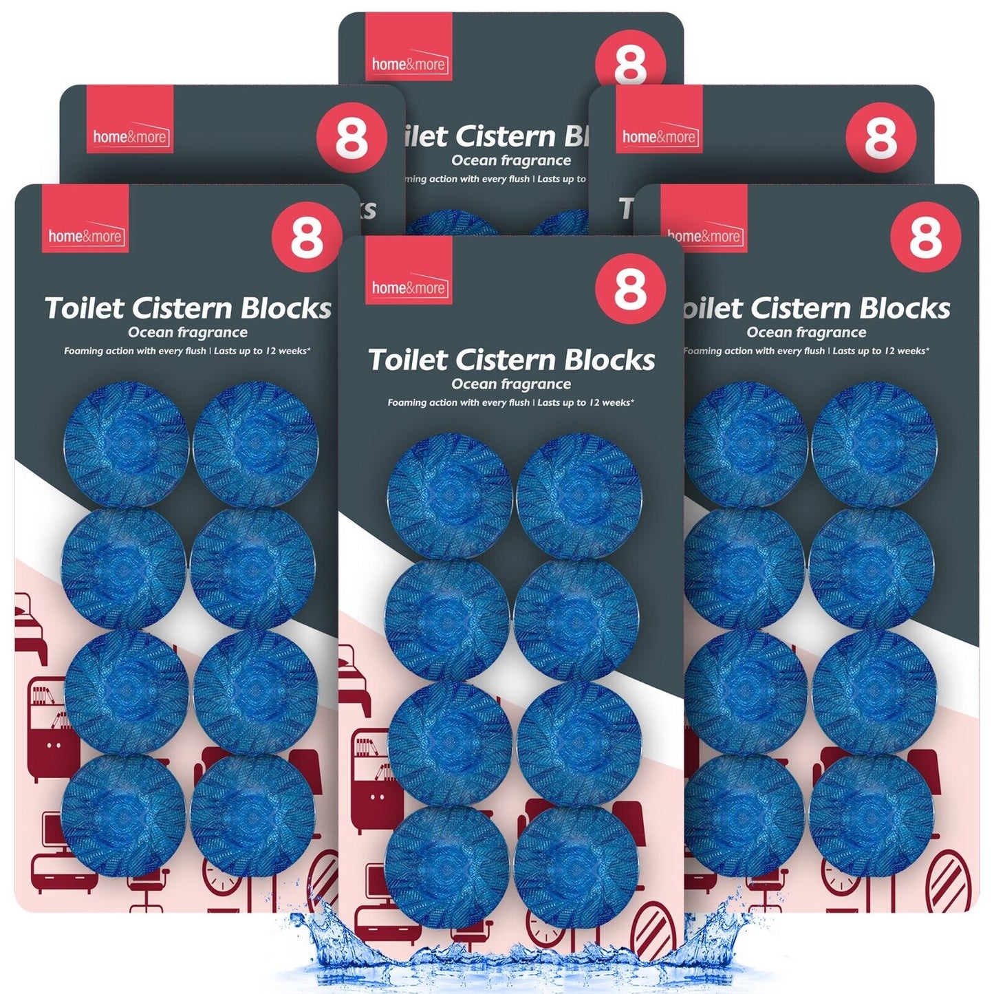 Cistern Blue Blocks Toilet Freshener Cleaner | 48 Pack