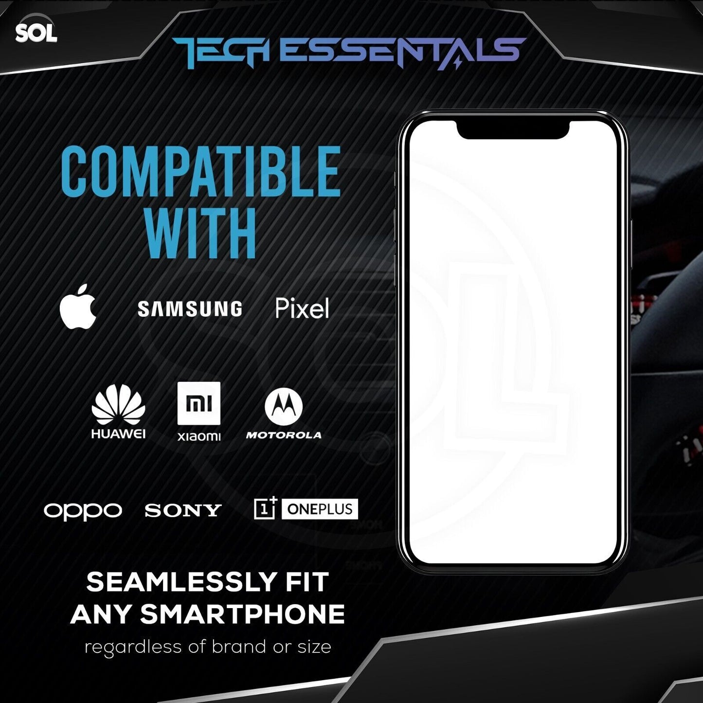 Universal Magnetic Car Phone Holder | Dashboard Mount 360° Rotating