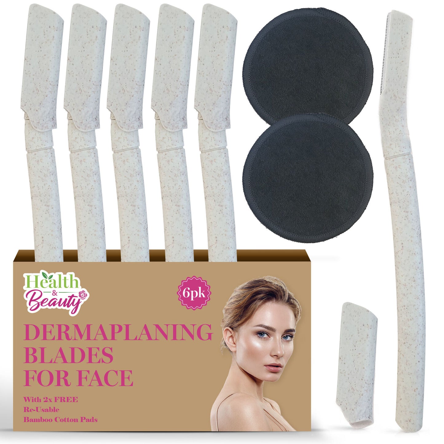 Dermaplaning Blades for Face | Eyebrow Razor | 6 Pack