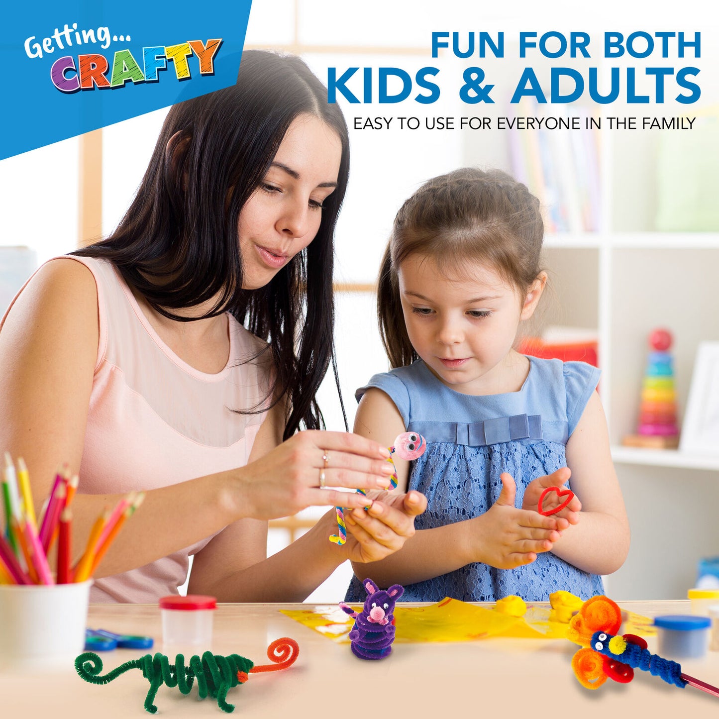 Pipe Cleaners 30cm Multicolour | Chenille Stems for Crafts | 120 pack