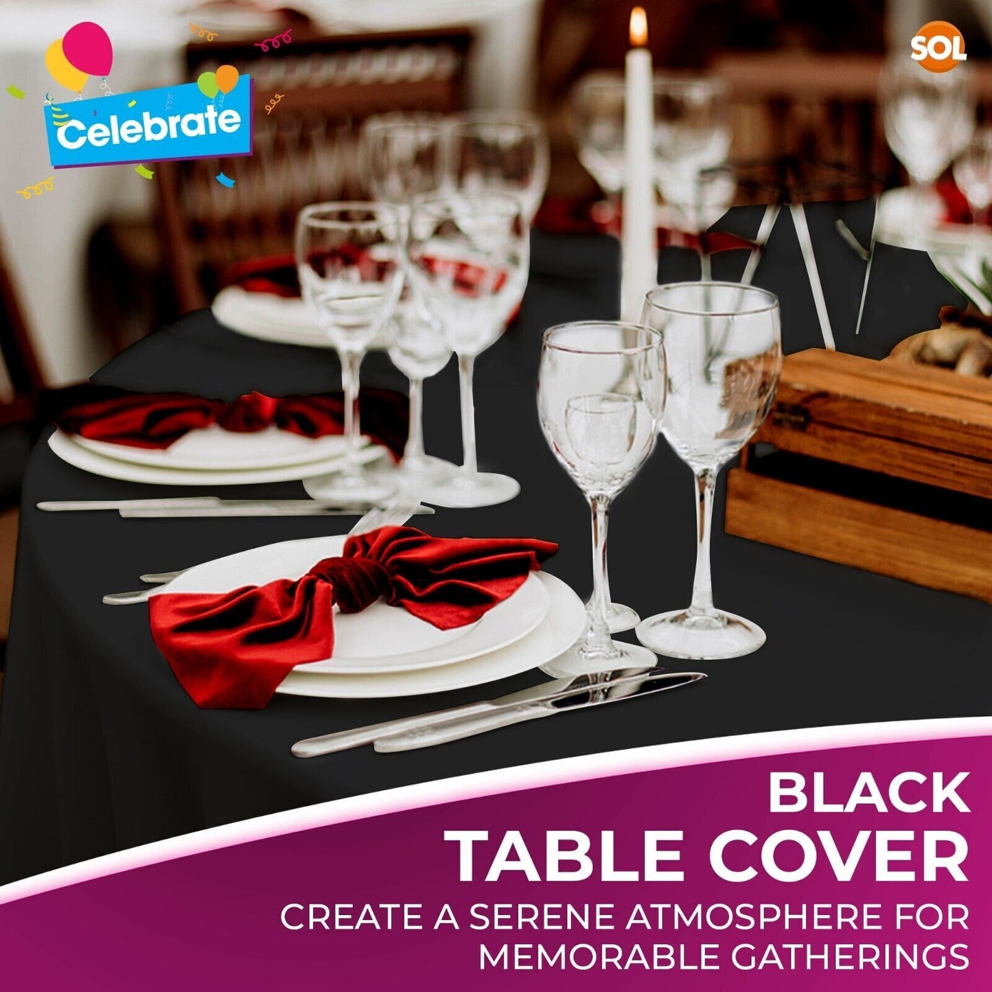 Plastic Table Covers Round 1.4M | Disposable Wipe Clean Party Cloth | 3 Pack