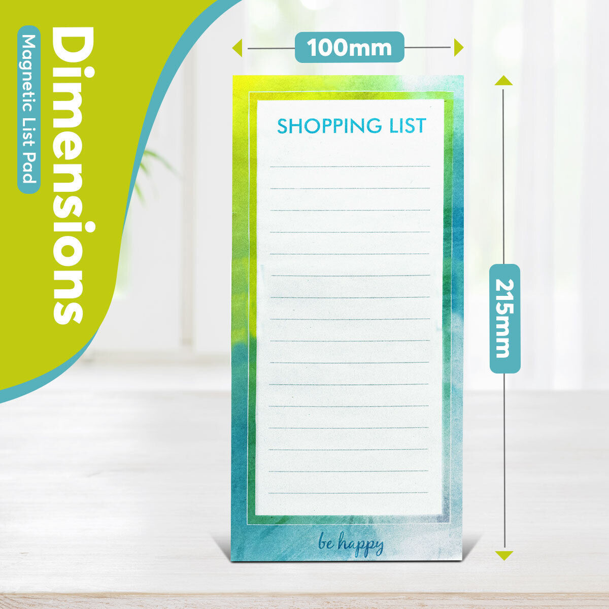 Magnetic Shopping List Pad | Fridge Memo Planner | 80 Pages