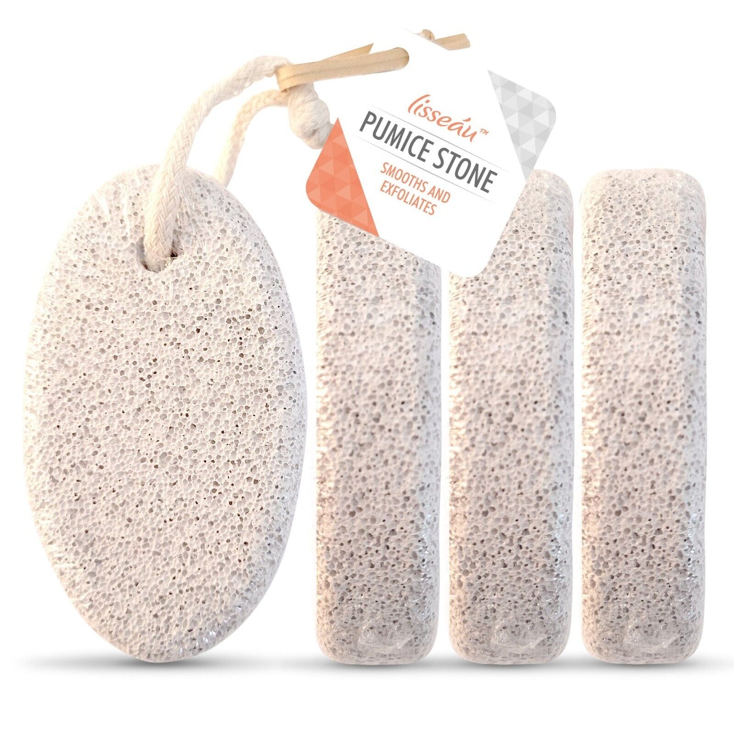 2pk Natural Pumice Stone For Feet | Hard Dead Skin Callus Remover Exfoliate Foot