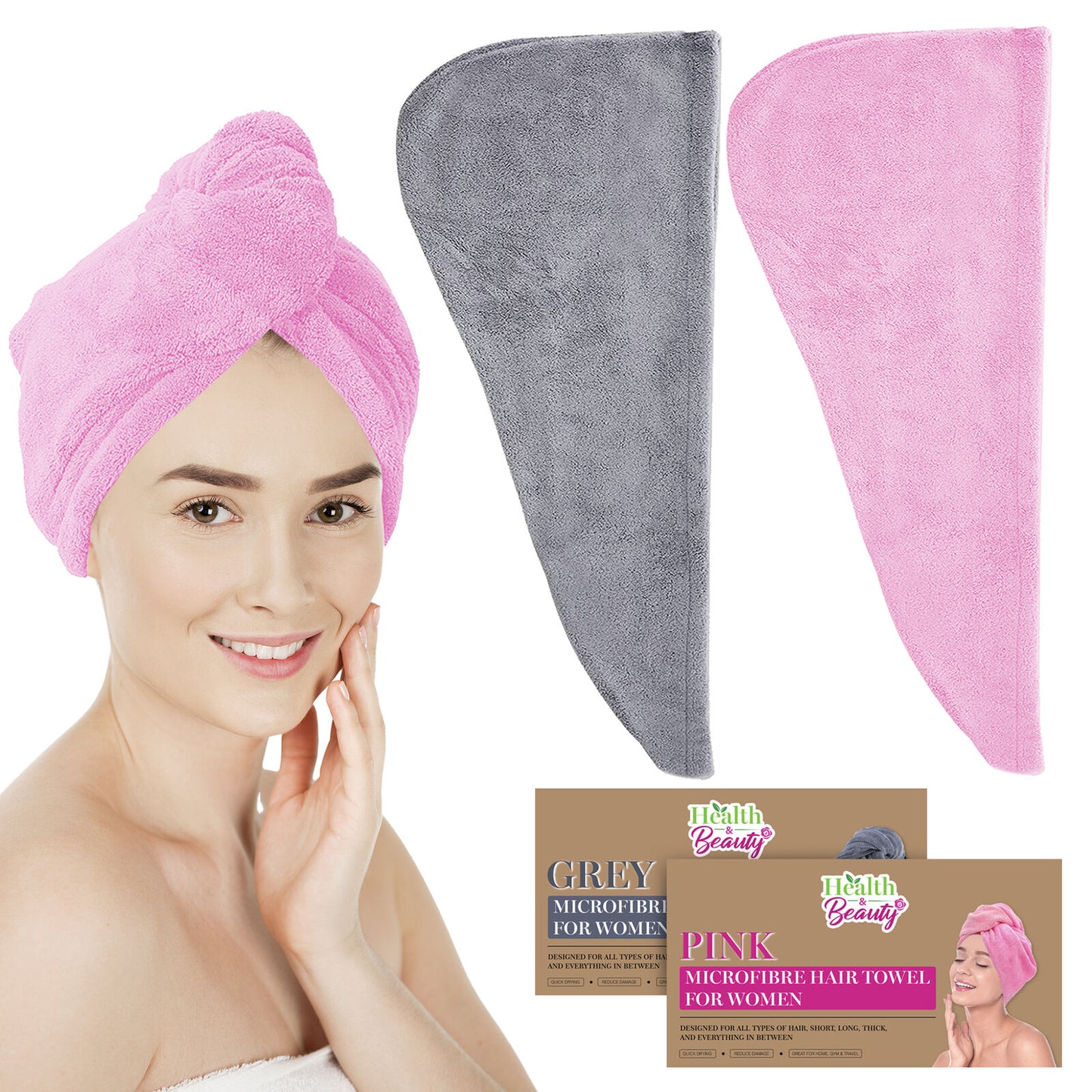 Hair Turban Towel | Microfibre Head Wrap Quick Dry