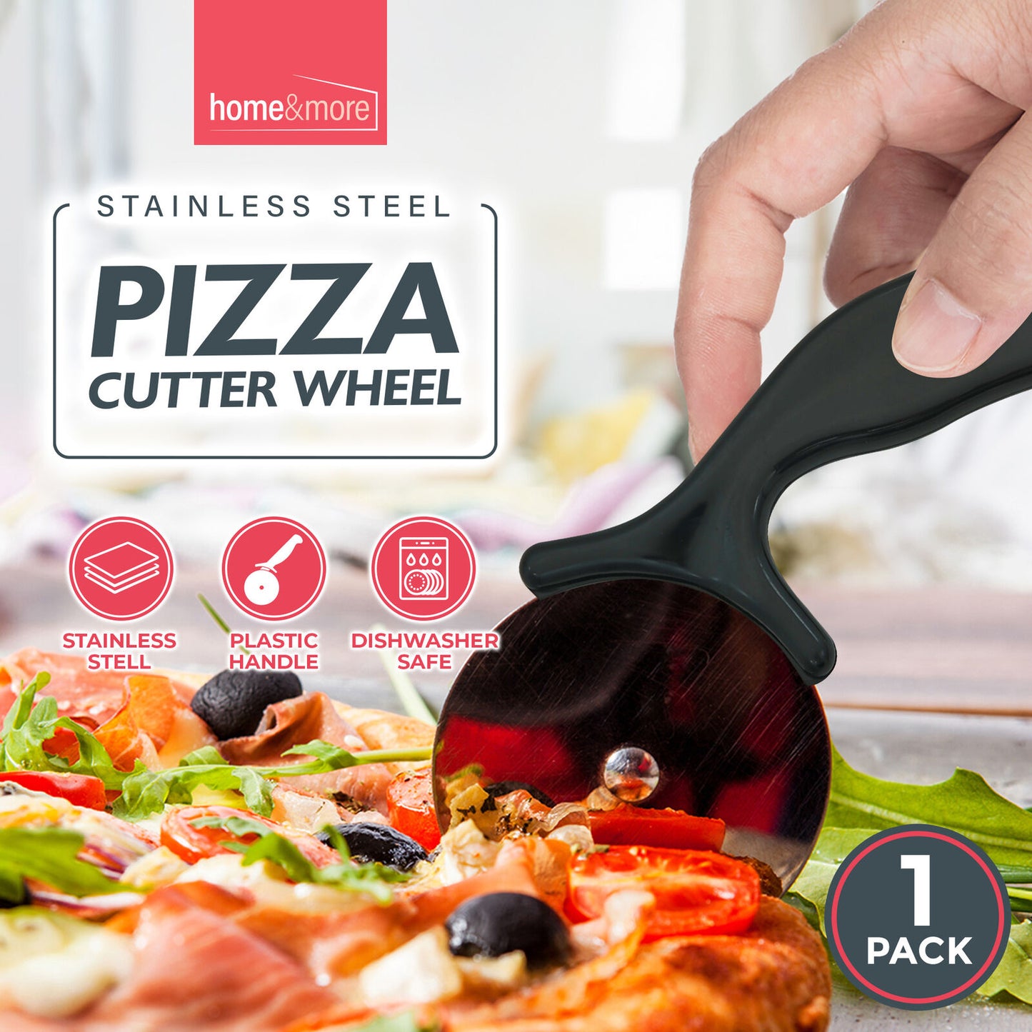 Stainless Steel Pizza Cutter Wheel | Professional Kitchen Slicer
