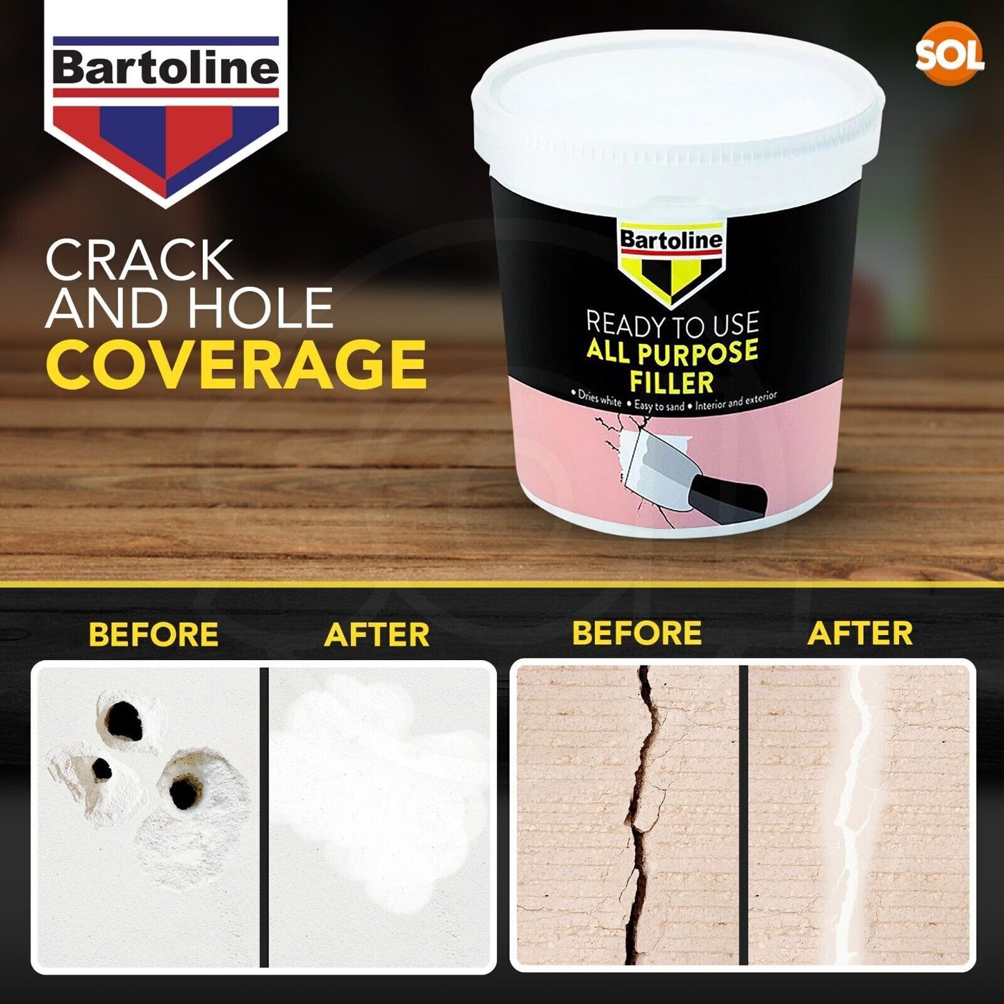 All Purpose Wall Filler Smooth | Interior & Exterior | 600g