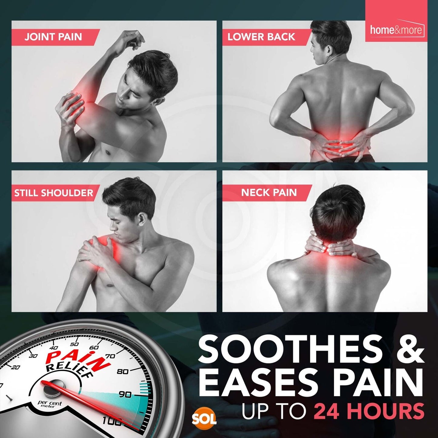 Dragon Balm Herbal Patch | Pain Relief Heat Plaster | 12 Pack