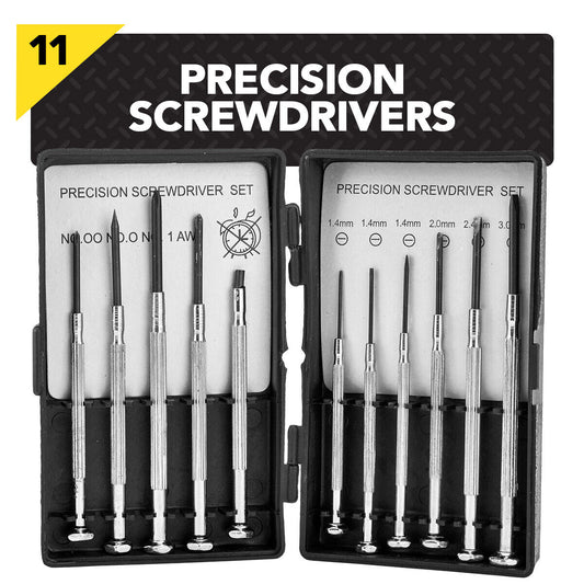 Mini Precision Screwdriver Set | Repair Tools for Electronics & Glasses | 11 piece
