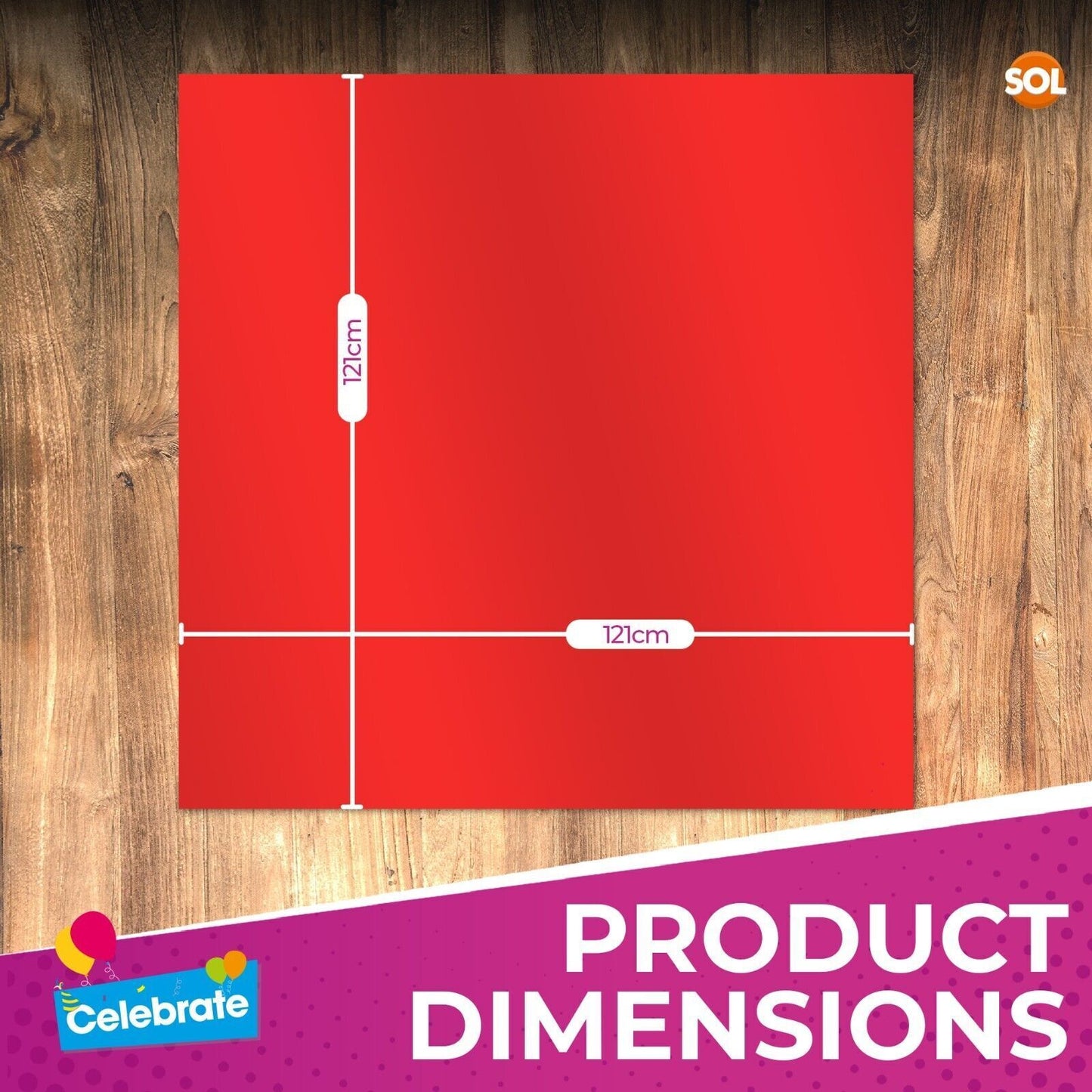 Red Plastic Table Covers | Square Disposable Party Cloth | 3 Pack