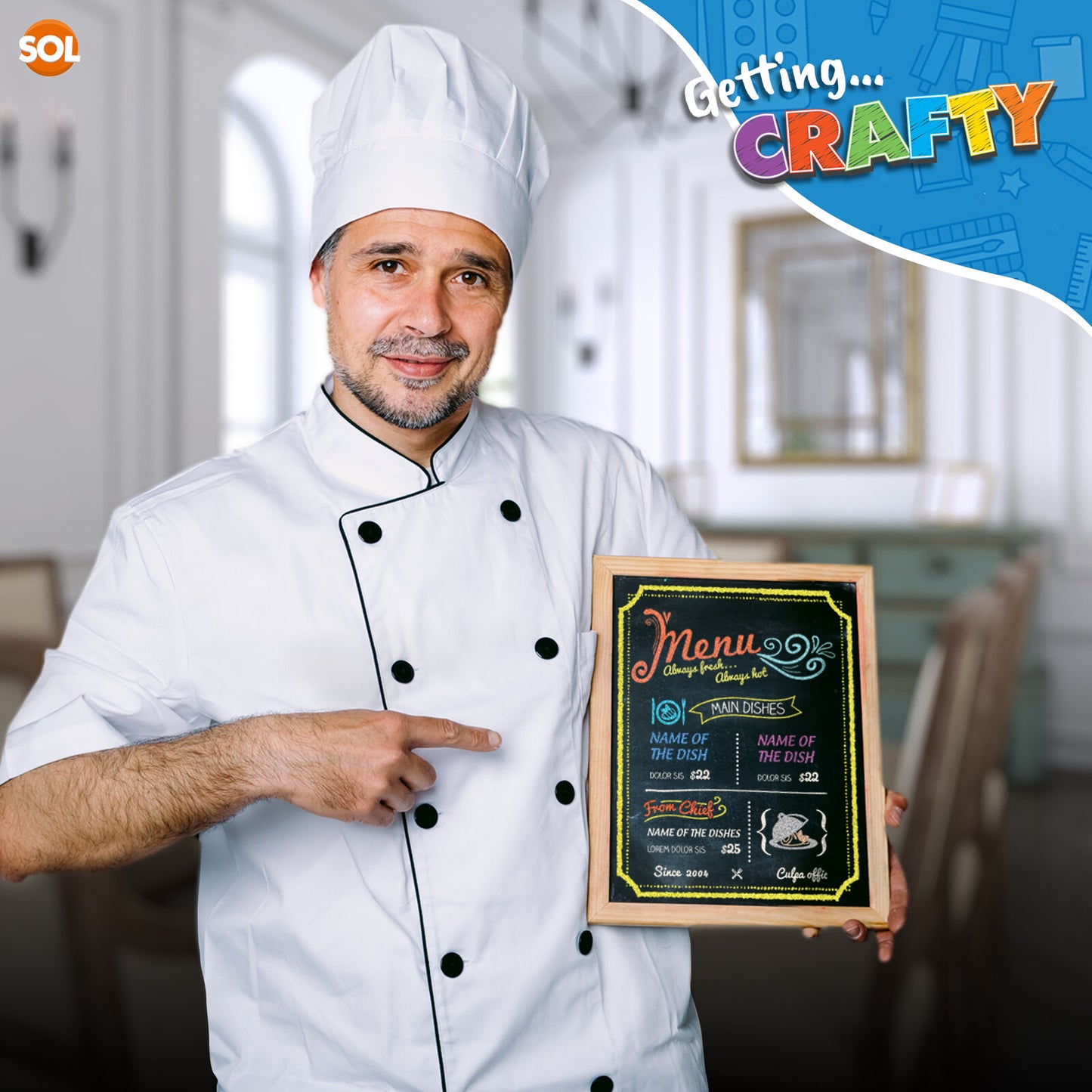 A4 Children's Chalkboard | Wooden Blackboard & Eraser