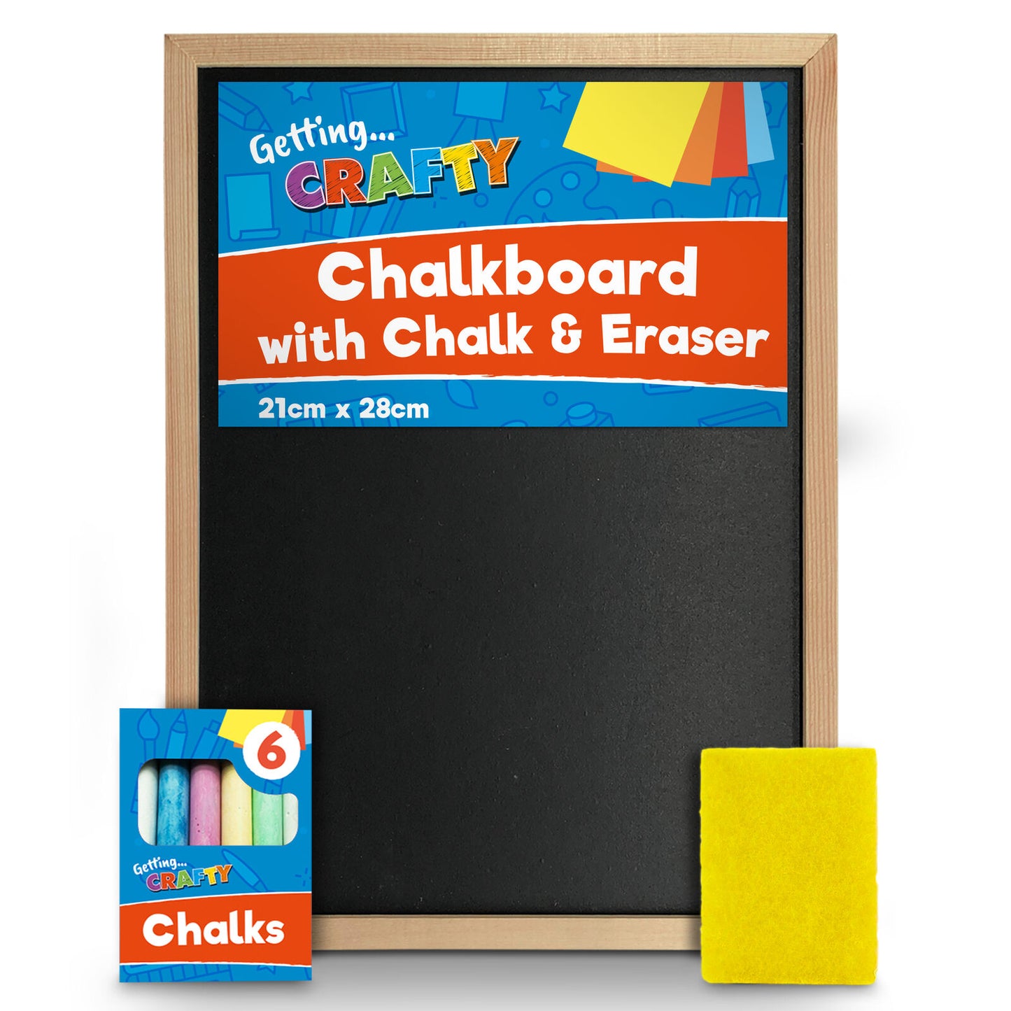 A4 Children's Chalkboard | Wooden Blackboard & Eraser