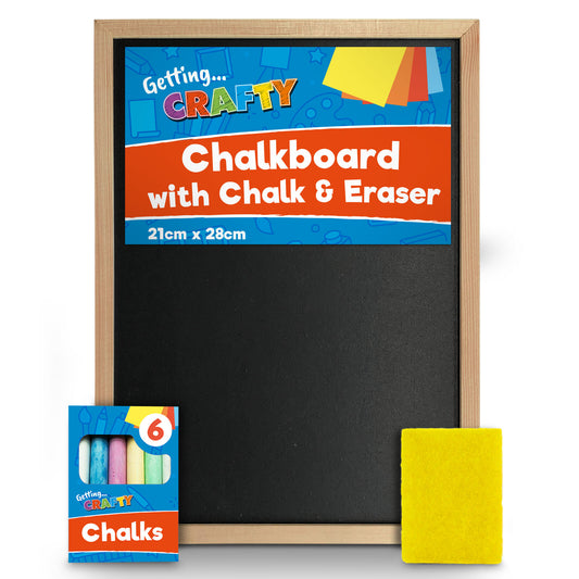 A4 Children's Chalkboard | Wooden Blackboard & Eraser