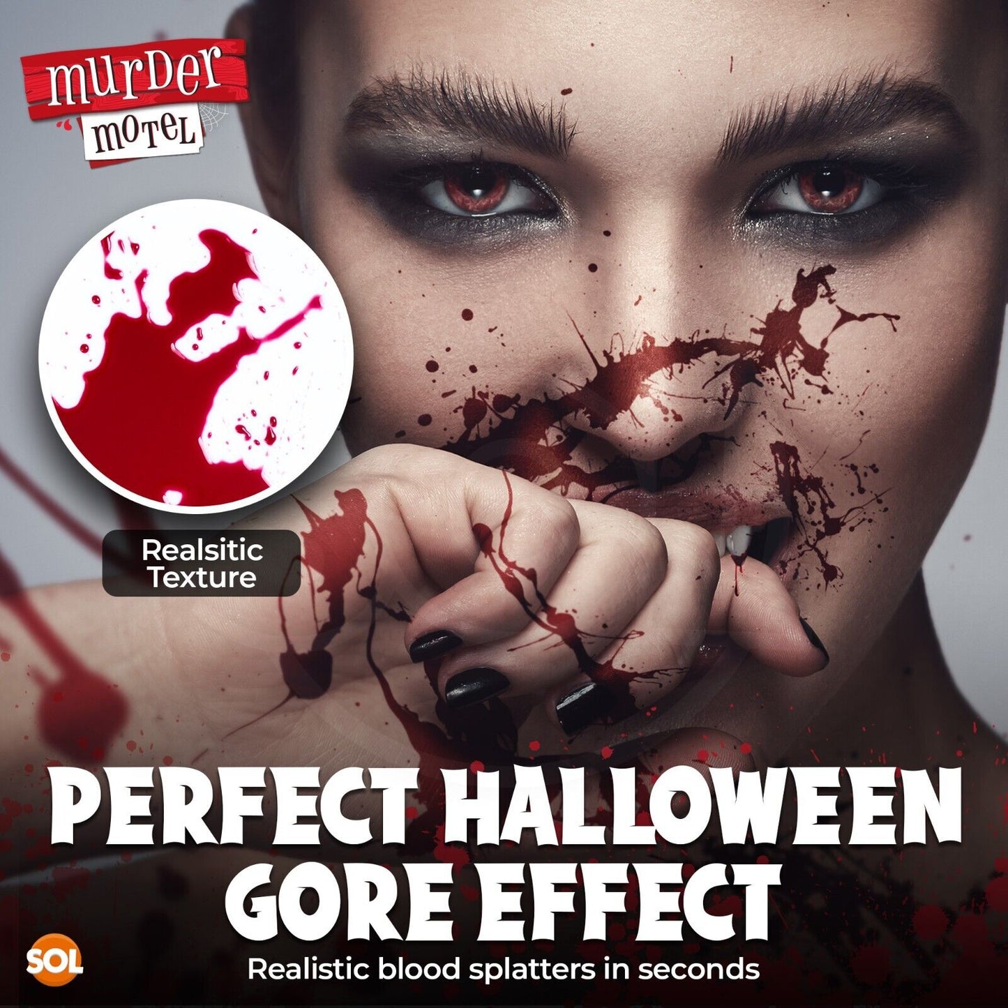 Halloween Make Up Kit Horror Face Paint Set - Fake Blood | White Latex | Sponge