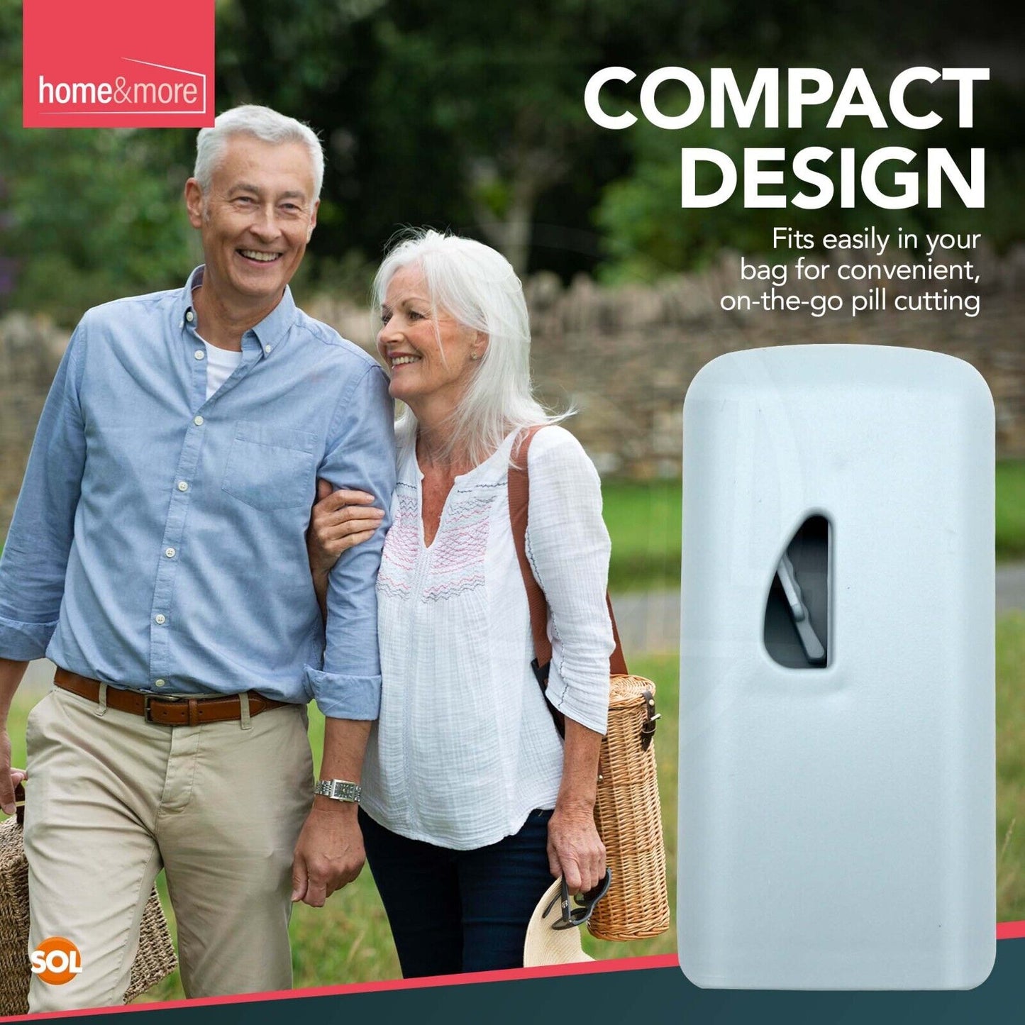 Pill Cutter Splitter Storage Compartment Box Small Pills